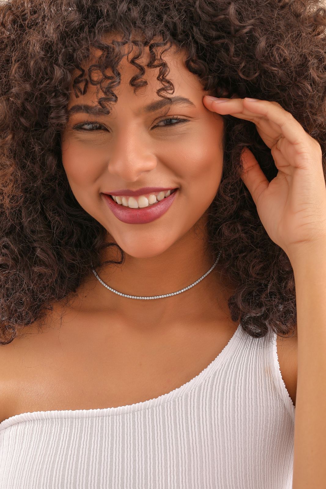 Cubic Zirconia Tennis Necklace Sterling Silver - Dainty Personalized Jewelry | Custom Necklaces & Gifts