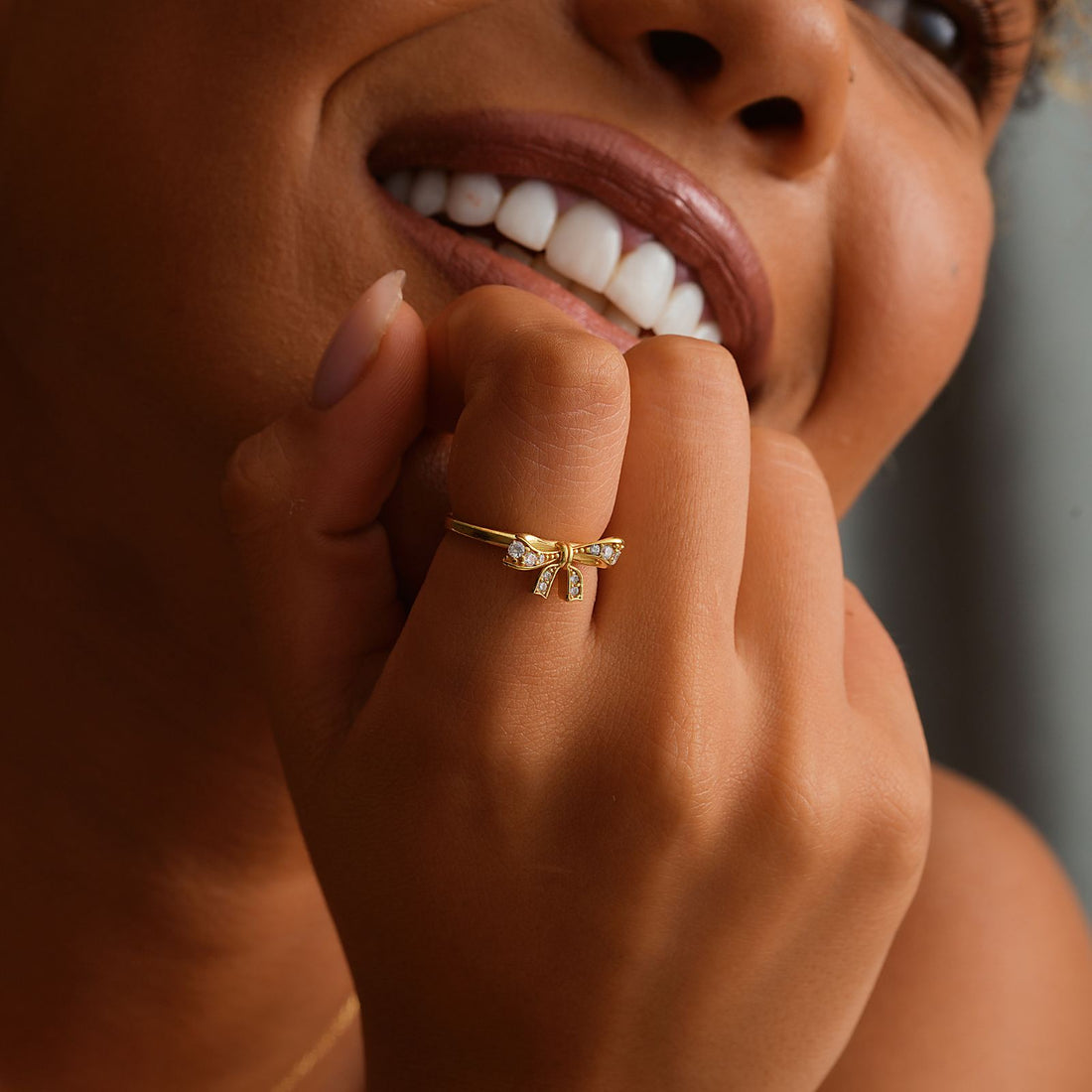Elegant Gold Bow Ring for a Timeless Look - Dainty Personalized
