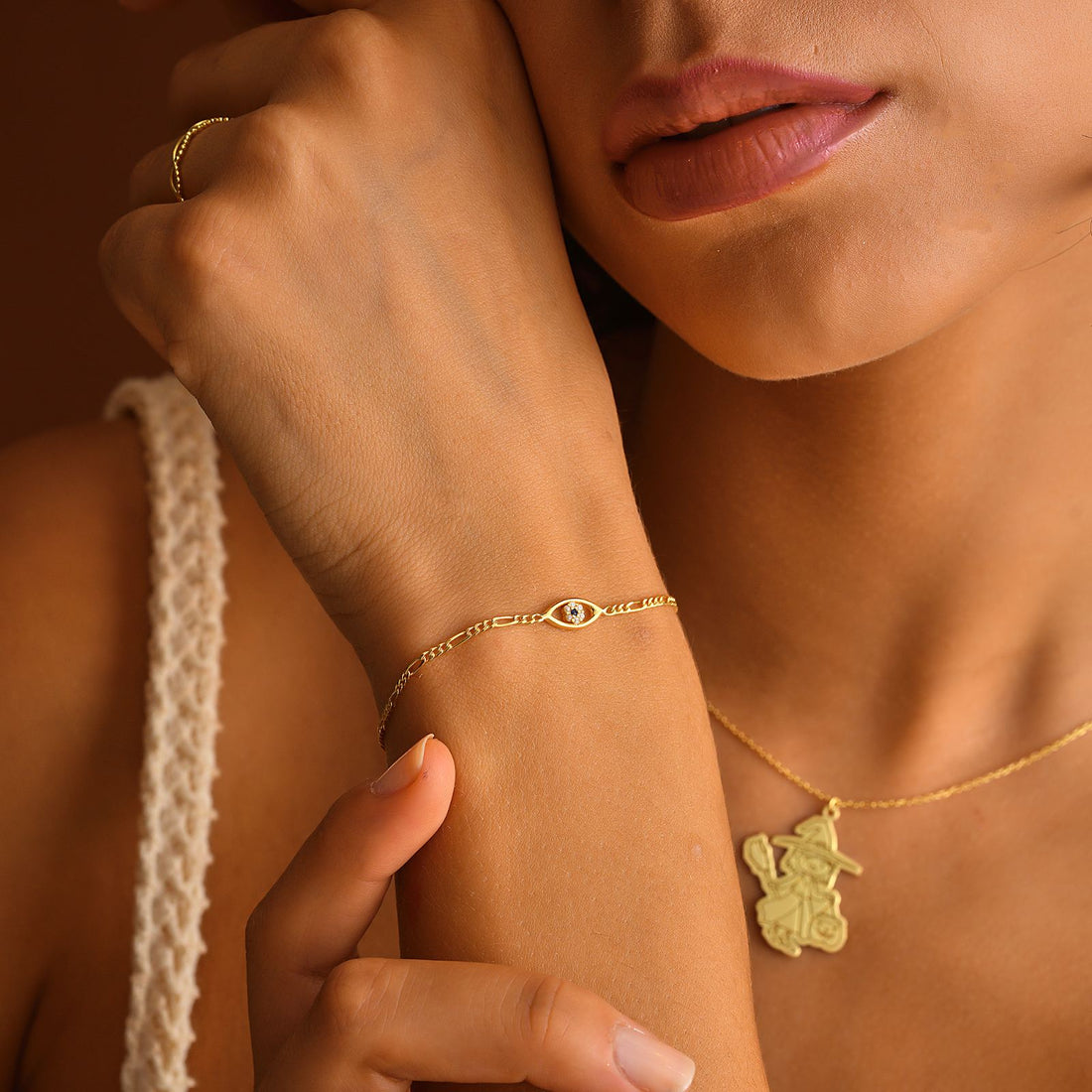 Elegant Sterling Silver Evil Eye Bracelet - Dainty Personalized Jewelry | Custom Necklaces & Gifts