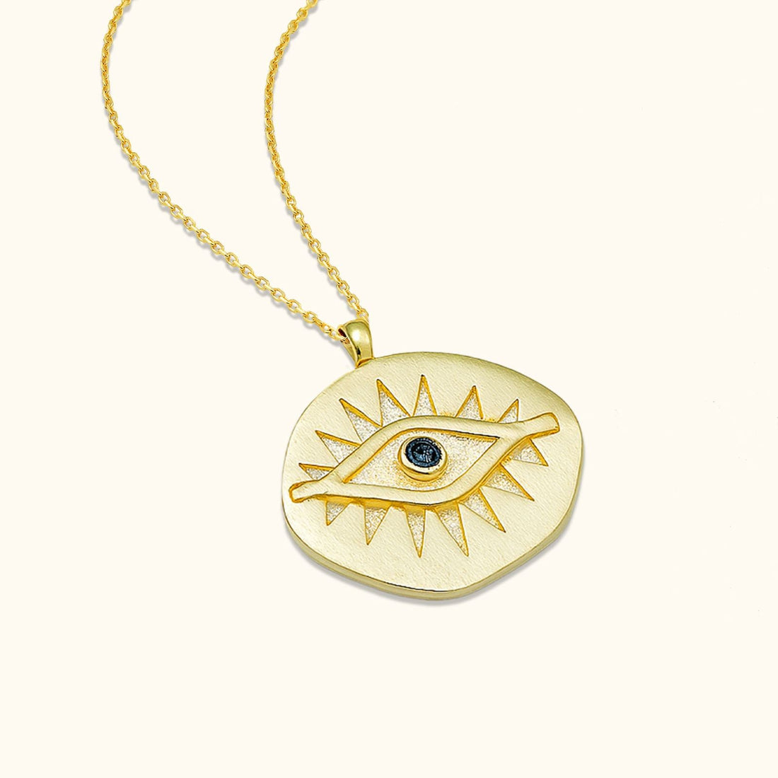 Evil Eye Locket Necklace - Dainty Personalized Jewelry | Custom Necklaces & Gifts