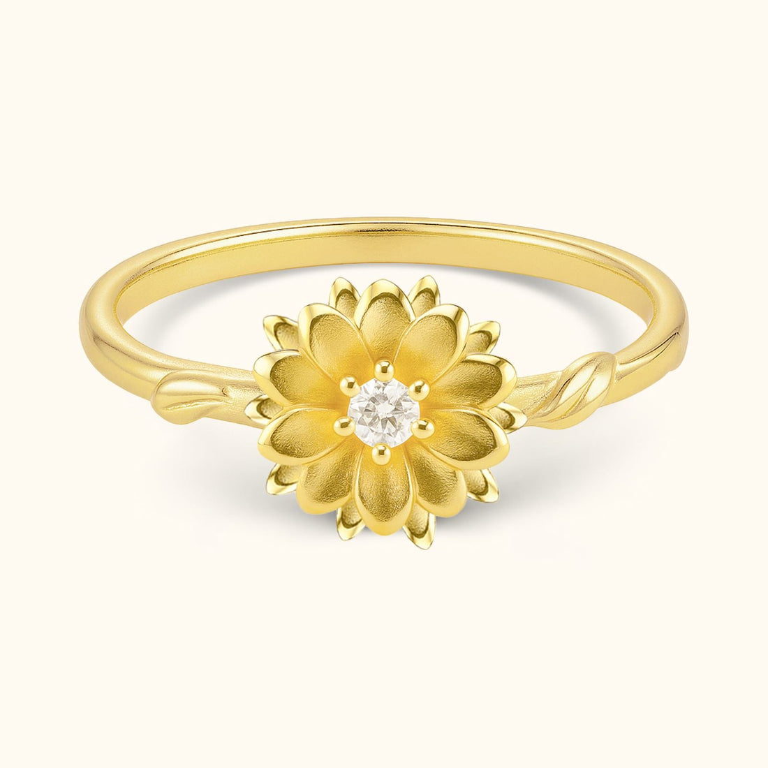 Minimalist Peridot Gemstone Birth Flower Ring - Dainty Personalized