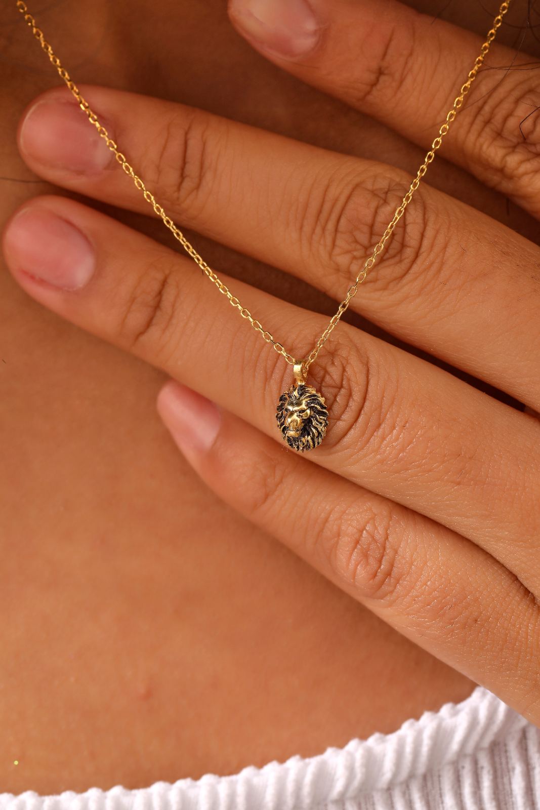 Minimalist Sterling Silver Lion Pendant Necklace - Dainty Personalized Jewelry | Custom Necklaces & Gifts