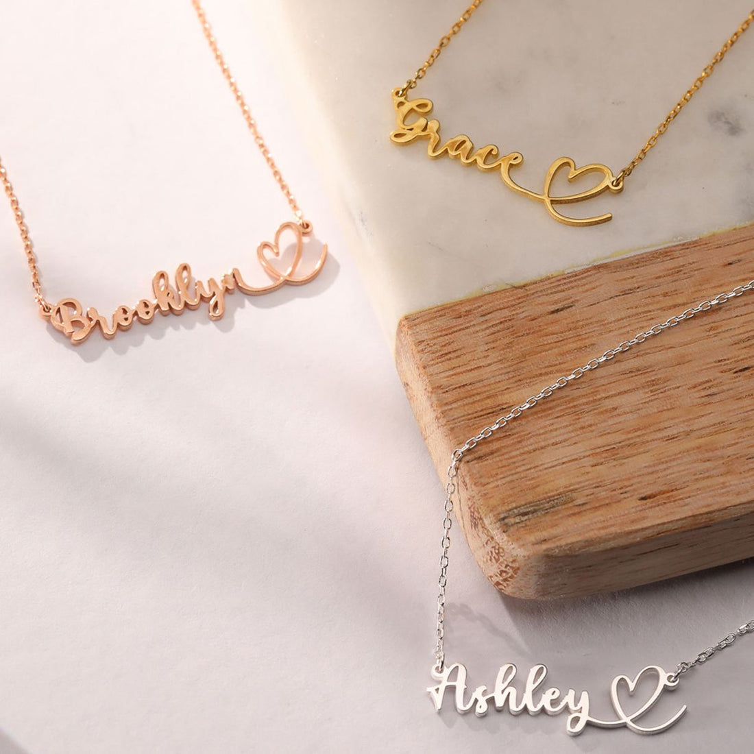 Personalized 925 Sterling Silver Heart Name Necklace Gift - Dainty Personalized Jewelry | Custom Necklaces & Gifts