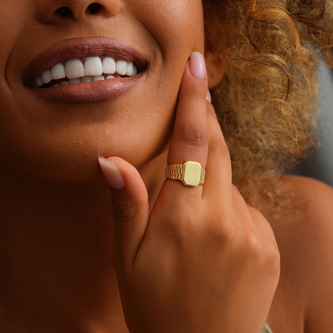 Personalized Engraved Signet Ring - Dainty Personalized