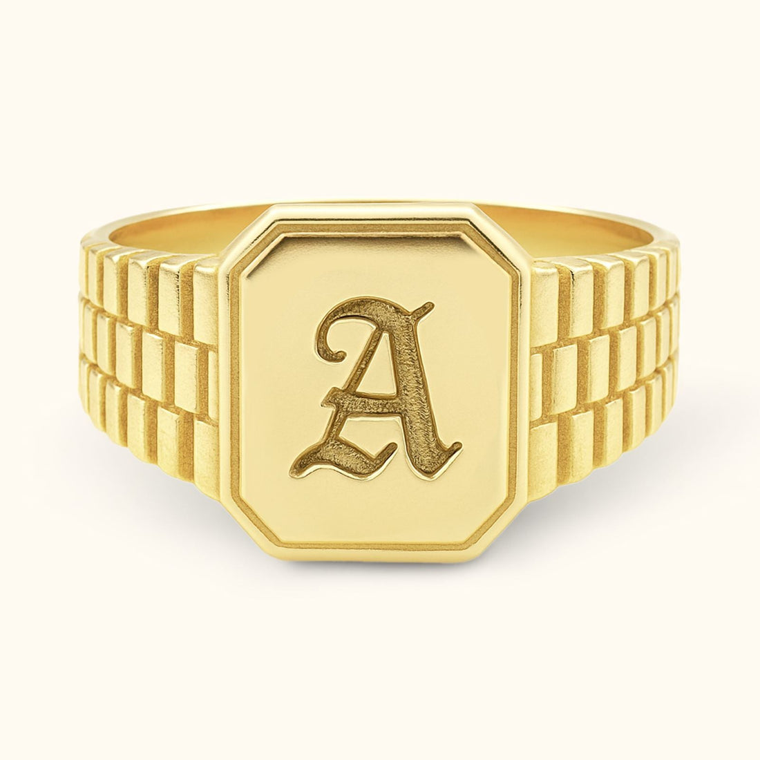 Personalized Engraved Signet Ring - Dainty Personalized