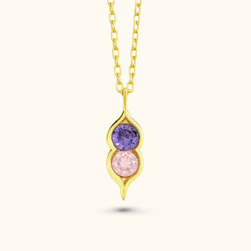 Personalized Silver Birthstone Necklace - Dainty Personalized Jewelry | Custom Necklaces & Gifts