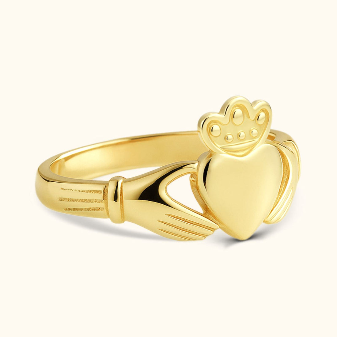 Personalized Sterling Silver Claddagh Ring Irish Promise Ring - Dainty Personalized