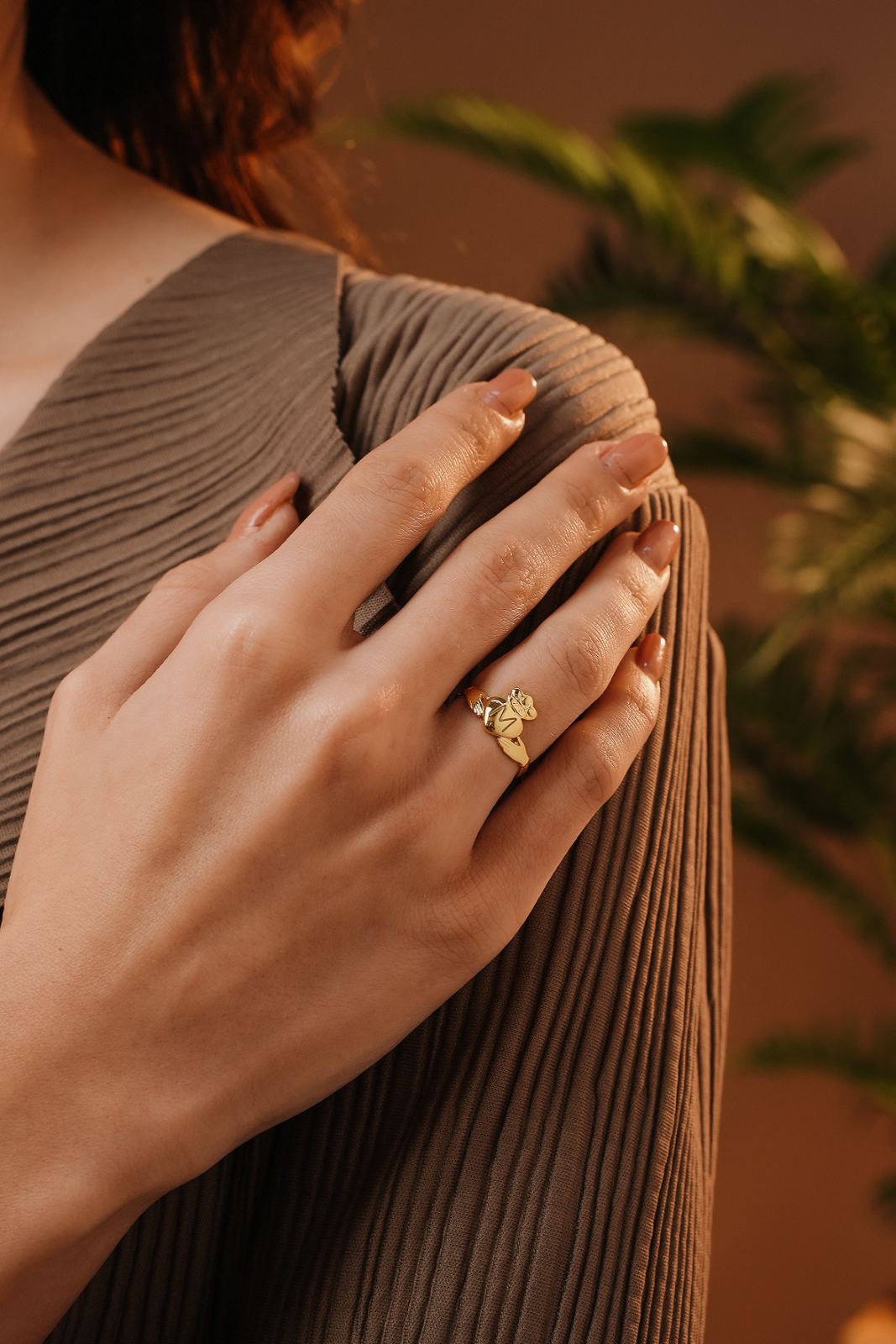 Personalized Sterling Silver Claddagh Ring Irish Promise Ring - Dainty Personalized