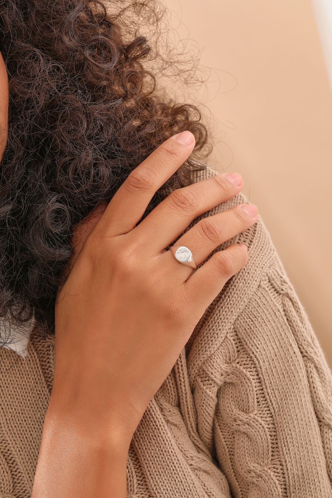 Personalized Zodiac Signet Ring for Astrology Lovers - Dainty Personalized