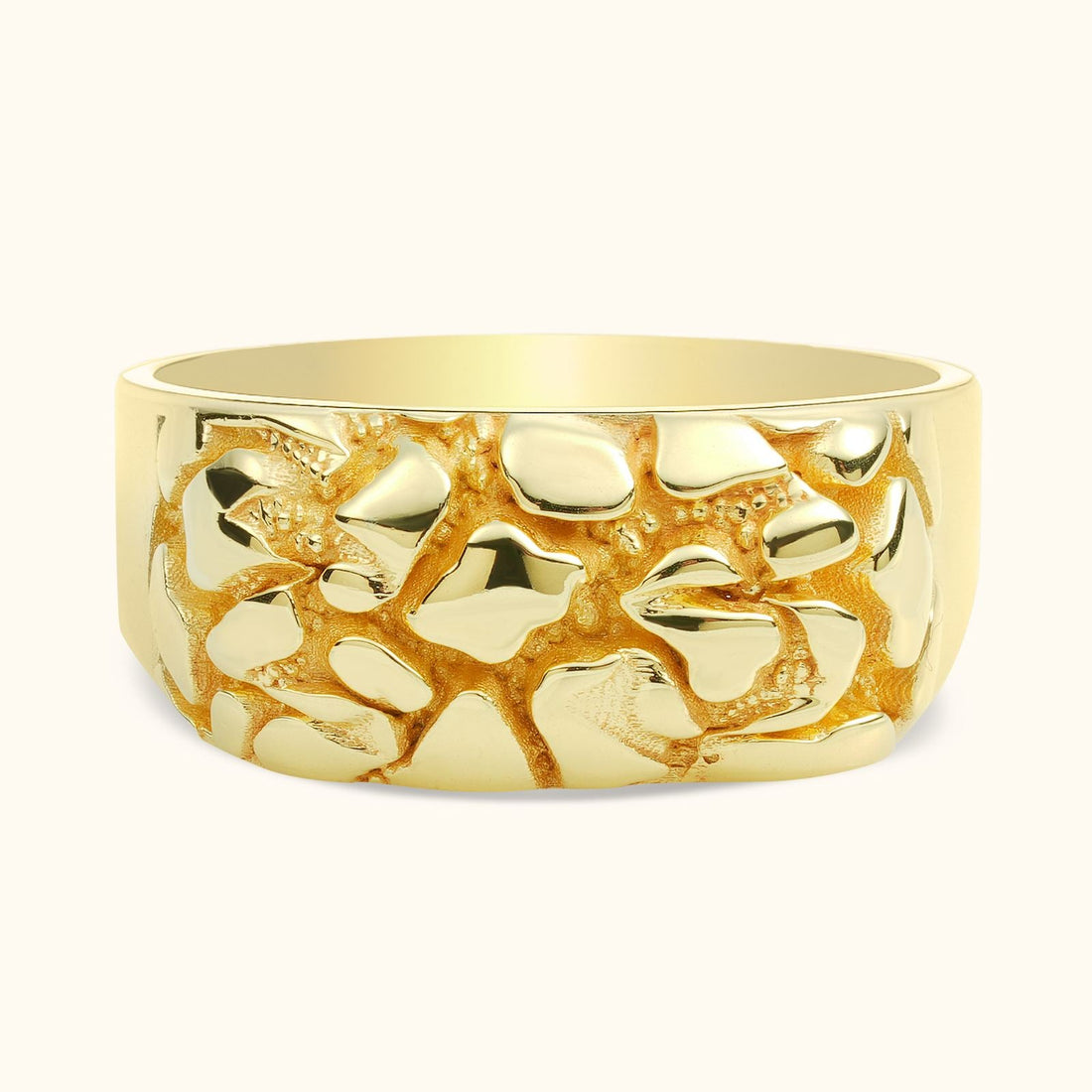 Square Nugget Ring - Unique Statement Jewelry - Dainty Personalized