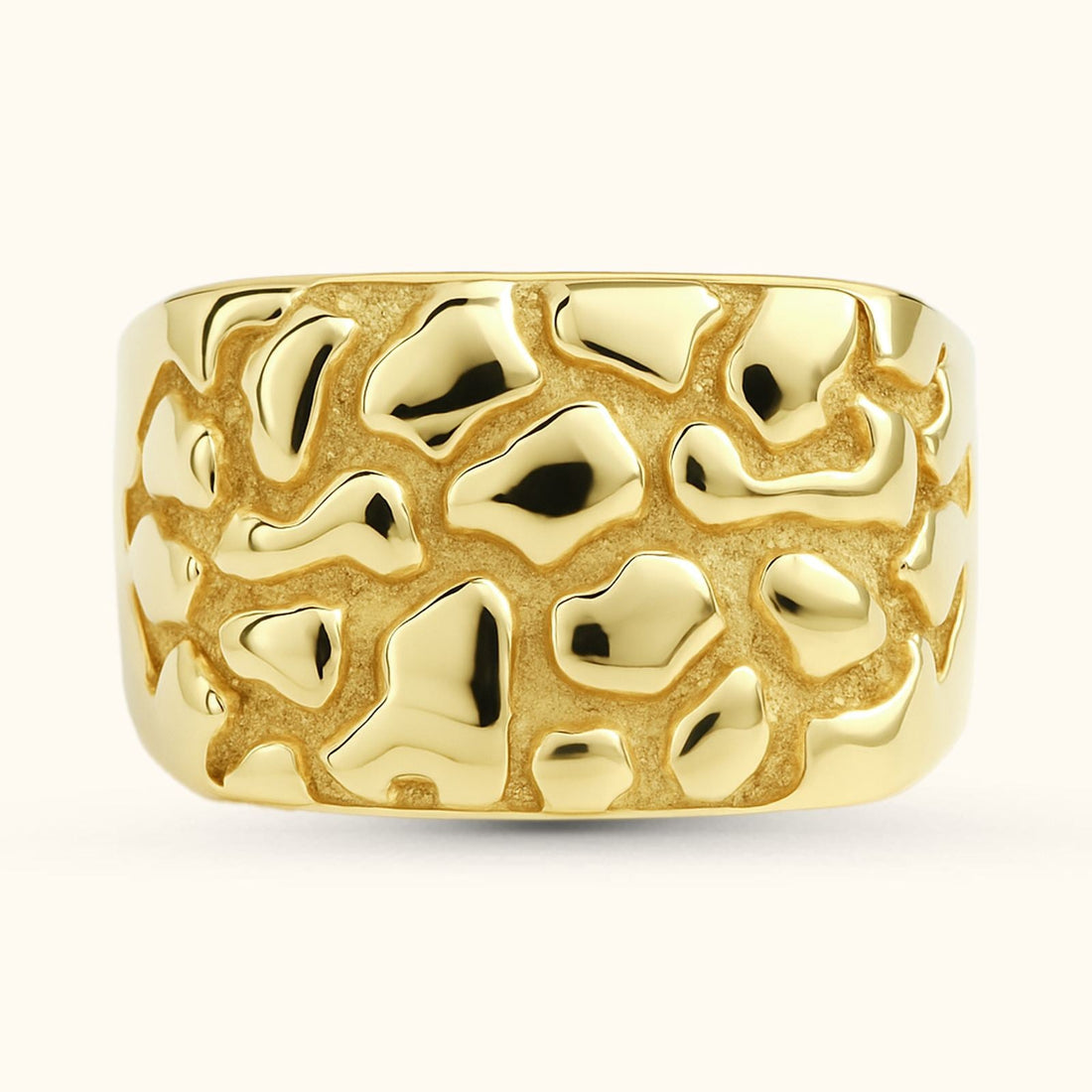 Square Nugget Ring - Unique Statement Jewelry - Dainty Personalized