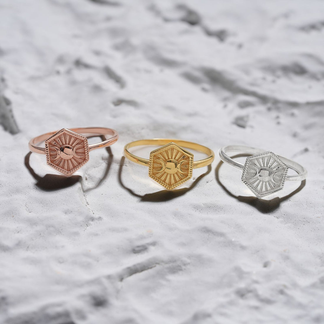 Sun and Moon Ring Sterling Silver - Dainty Personalized Jewelry | Custom Necklaces & Gifts