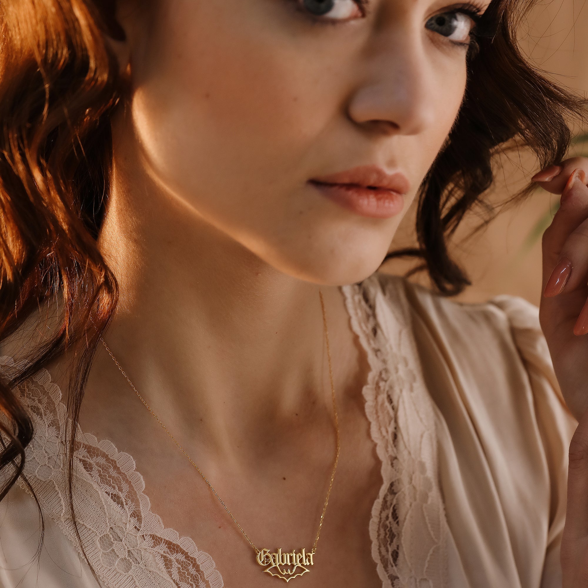 Bat Necklace Custom Gothic Jewelry - Dainty Personalized Jewelry | Custom Necklaces & Gifts