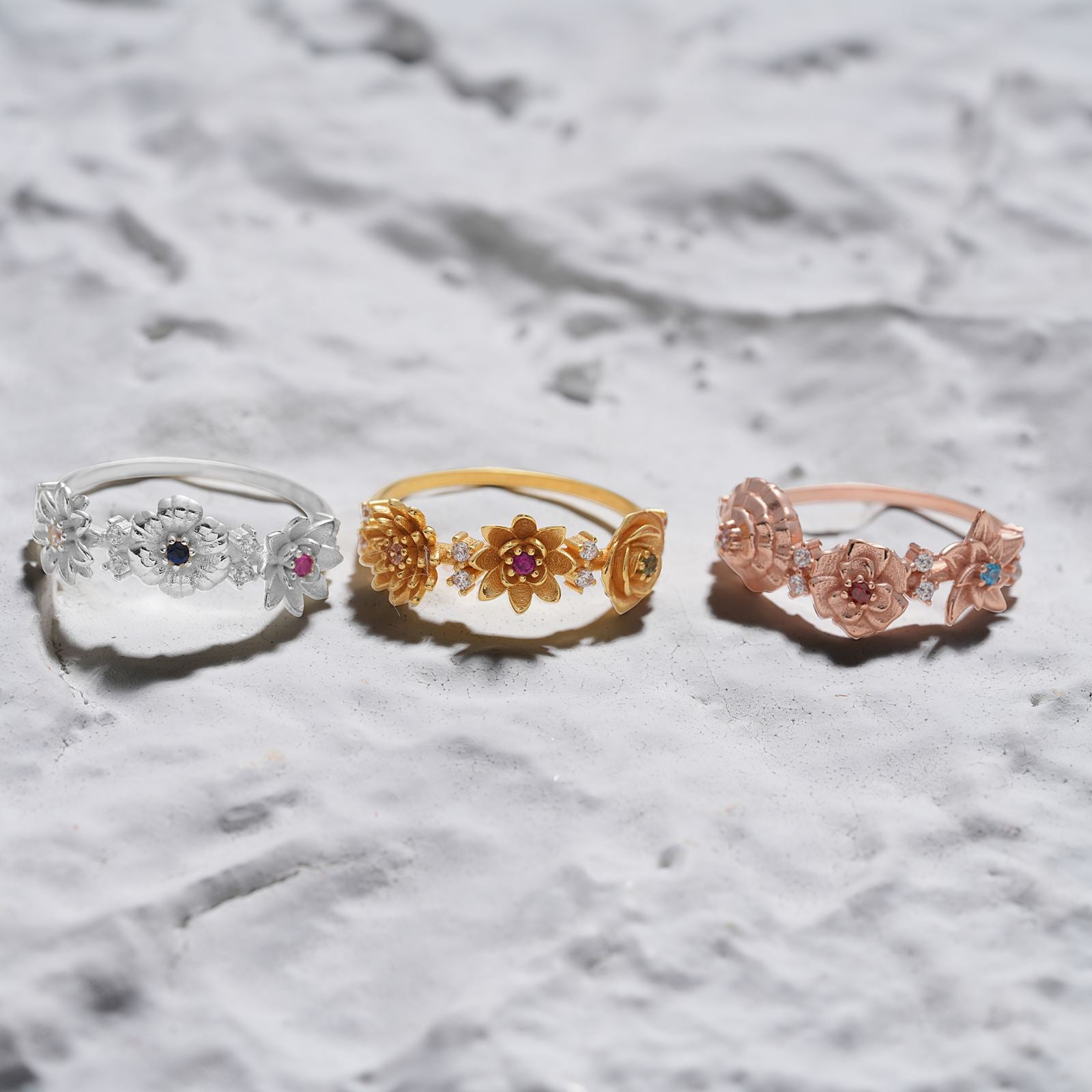 Combined Birth Flower Ring for Every Occasion