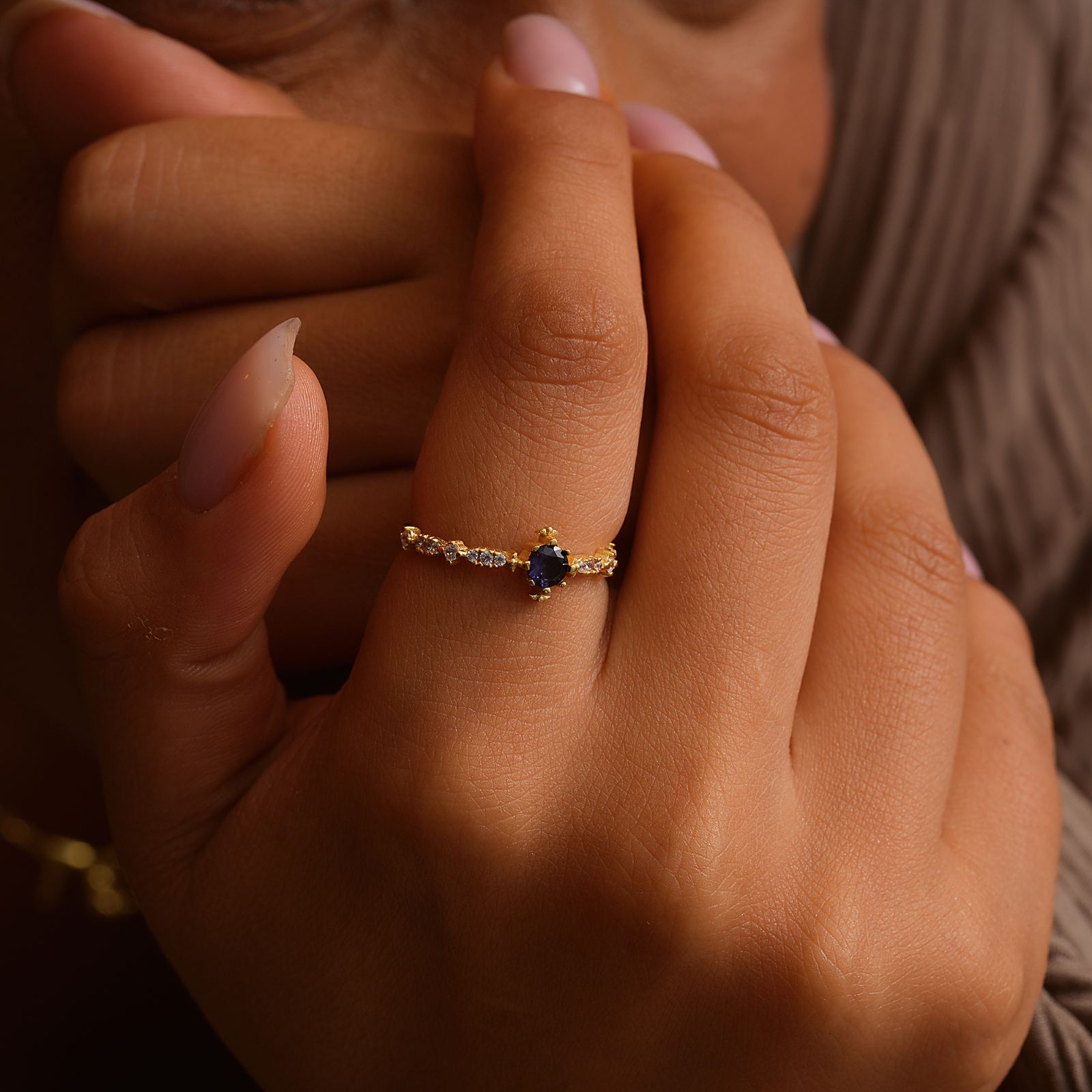 Birth Stone Ring Engagement Cubic Zirconia - Dainty Personalized Jewelry | Custom Necklaces & Gifts