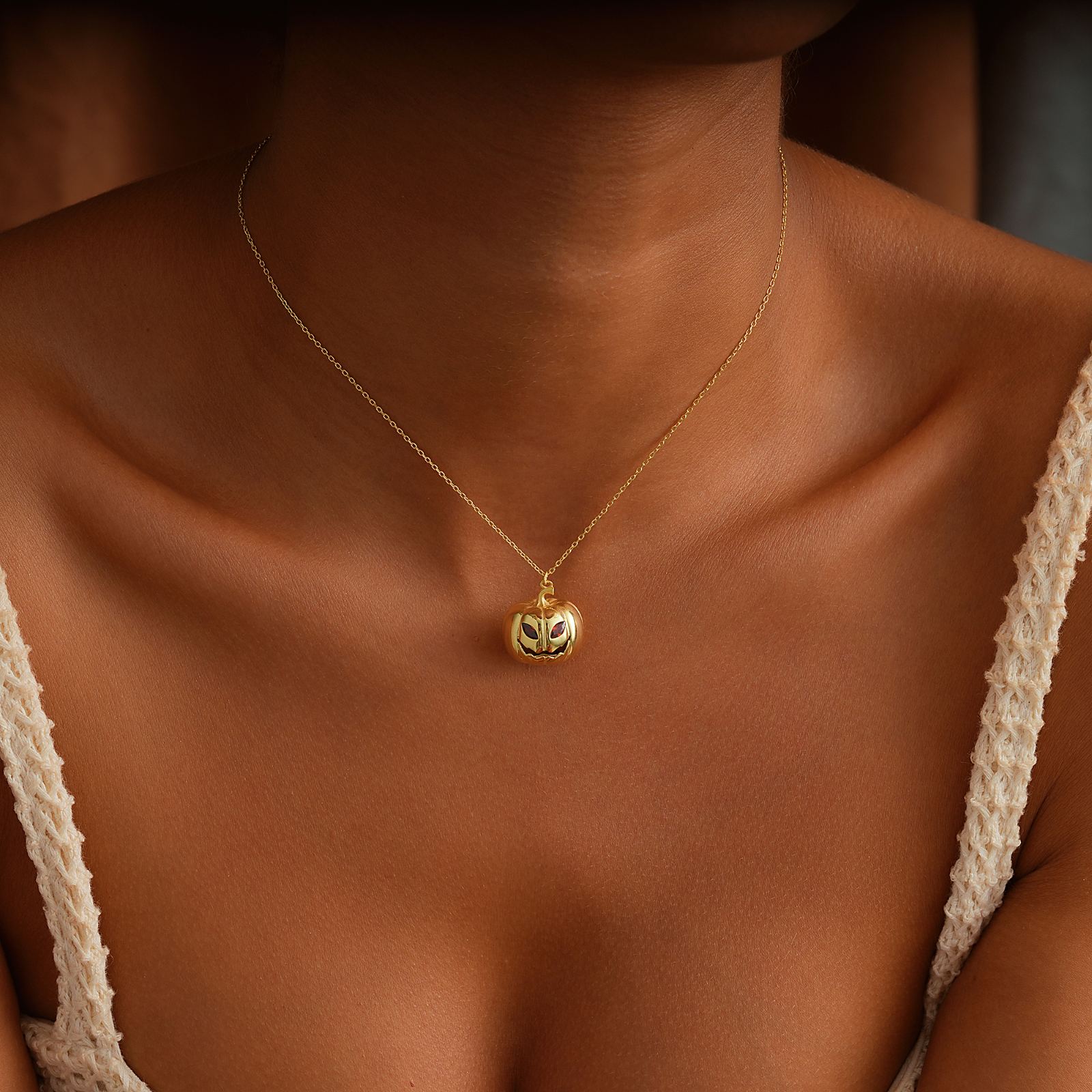 Charming Pumpkin Necklace for Halloween Gifts - Dainty Personalized Jewelry | Custom Necklaces & Gifts