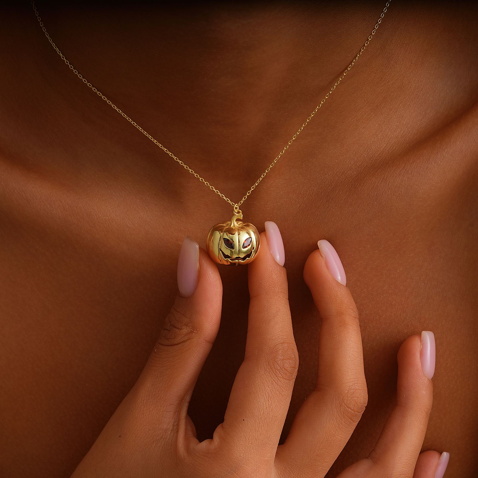 Charming Pumpkin Necklace for Halloween Gifts - Dainty Personalized Jewelry | Custom Necklaces & Gifts