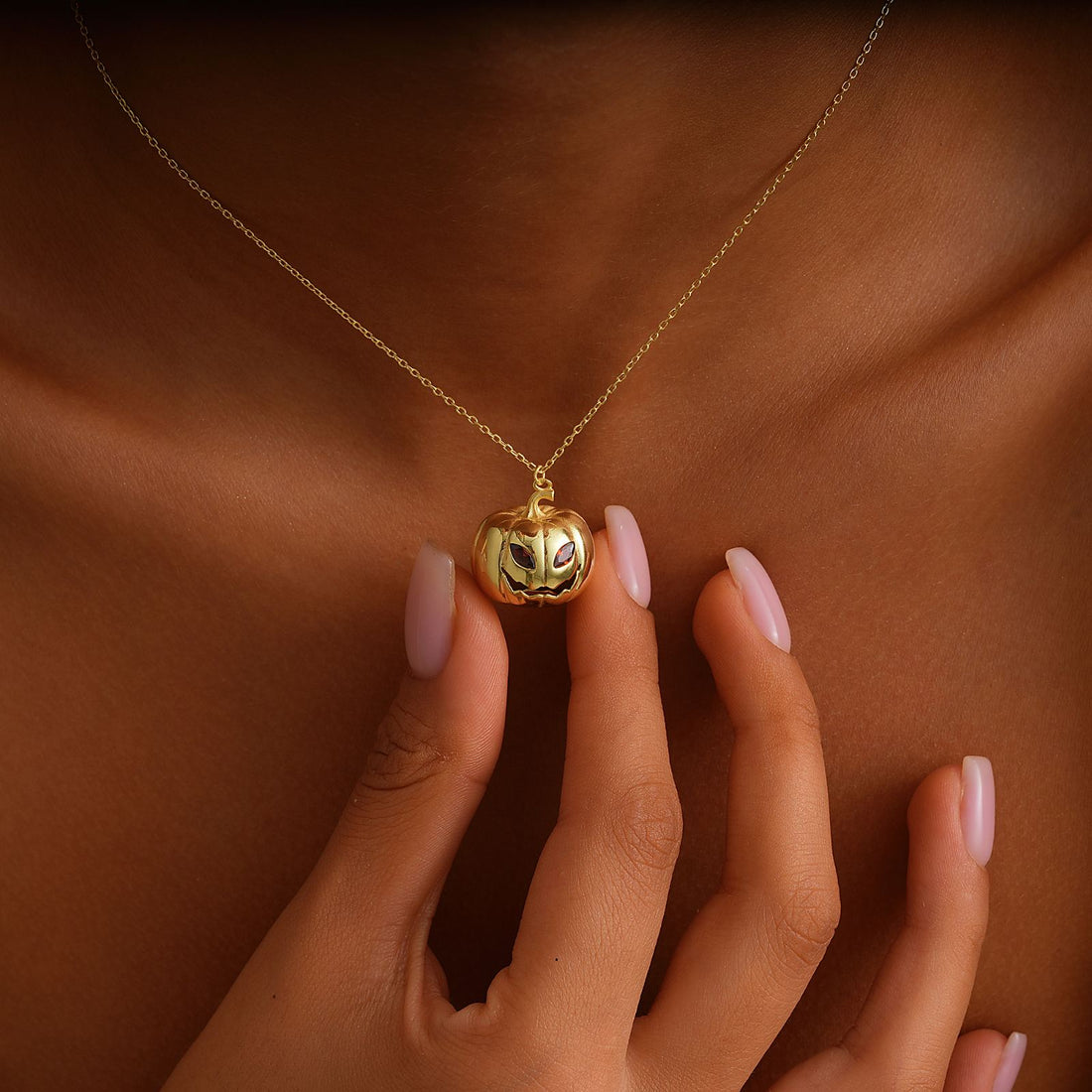 Charming Pumpkin Necklace for Halloween Gifts - Dainty Personalized Jewelry | Custom Necklaces & Gifts