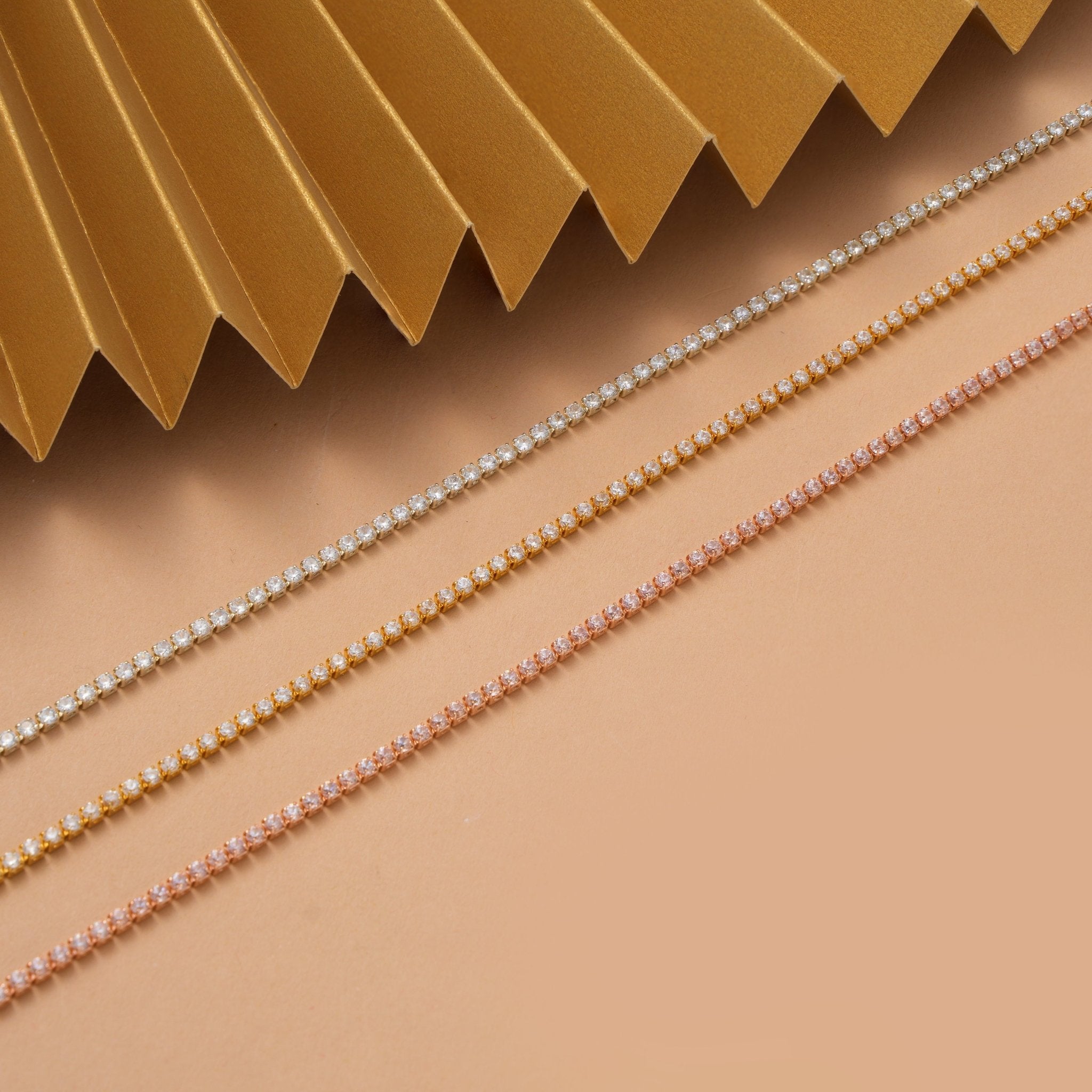 Cubic Zirconia Tennis Necklace Sterling Silver - Dainty Personalized Jewelry | Custom Necklaces & Gifts