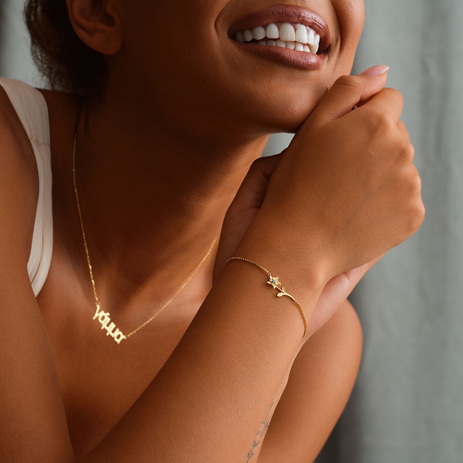 Custom Birth Flower Bracelet Sterling Silver - Dainty Personalized Jewelry | Custom Necklaces & Gifts