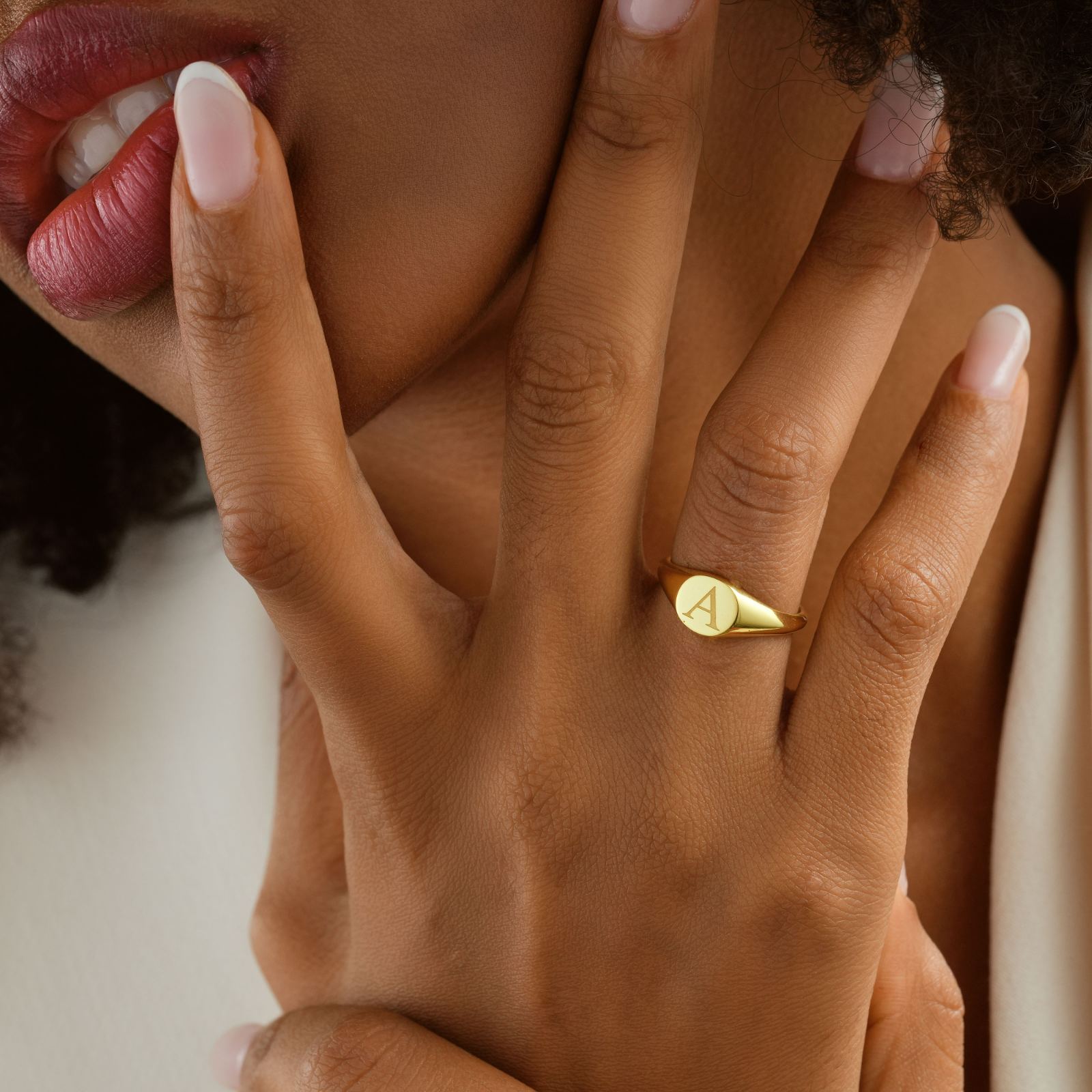 Custom Initial Signet Ring for Unique Style Letter - Dainty Personalized Jewelry | Custom Necklaces & Gifts