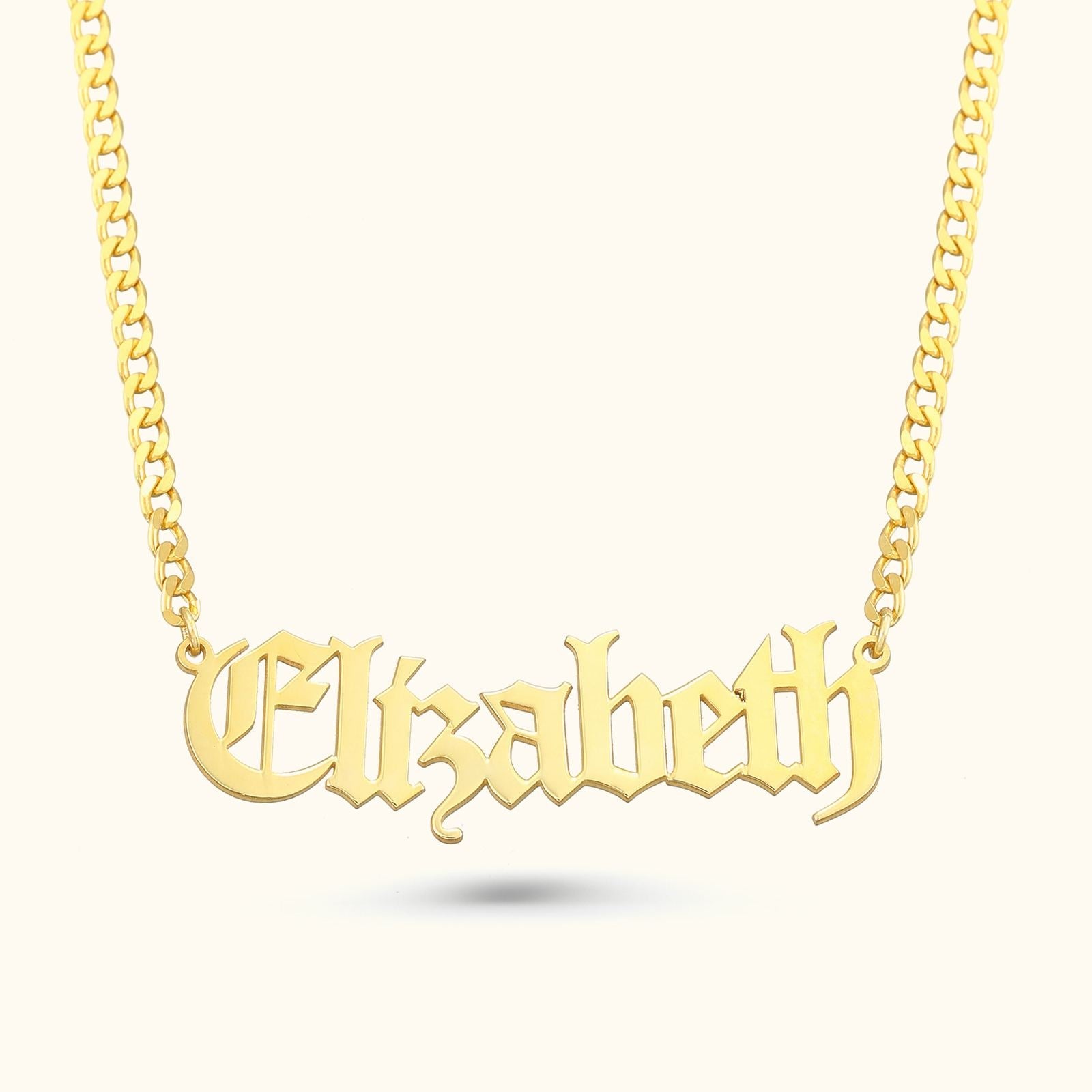 Custom Old English Name Necklace - Dainty Personalized Jewelry | Custom Necklaces & Gifts