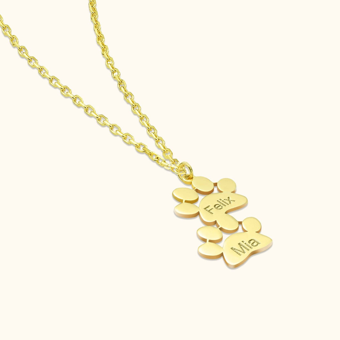 Custom Paw Print Necklace Sterling Silver Pet Tribute - Dainty Personalized Jewelry | Custom Necklaces & Gifts