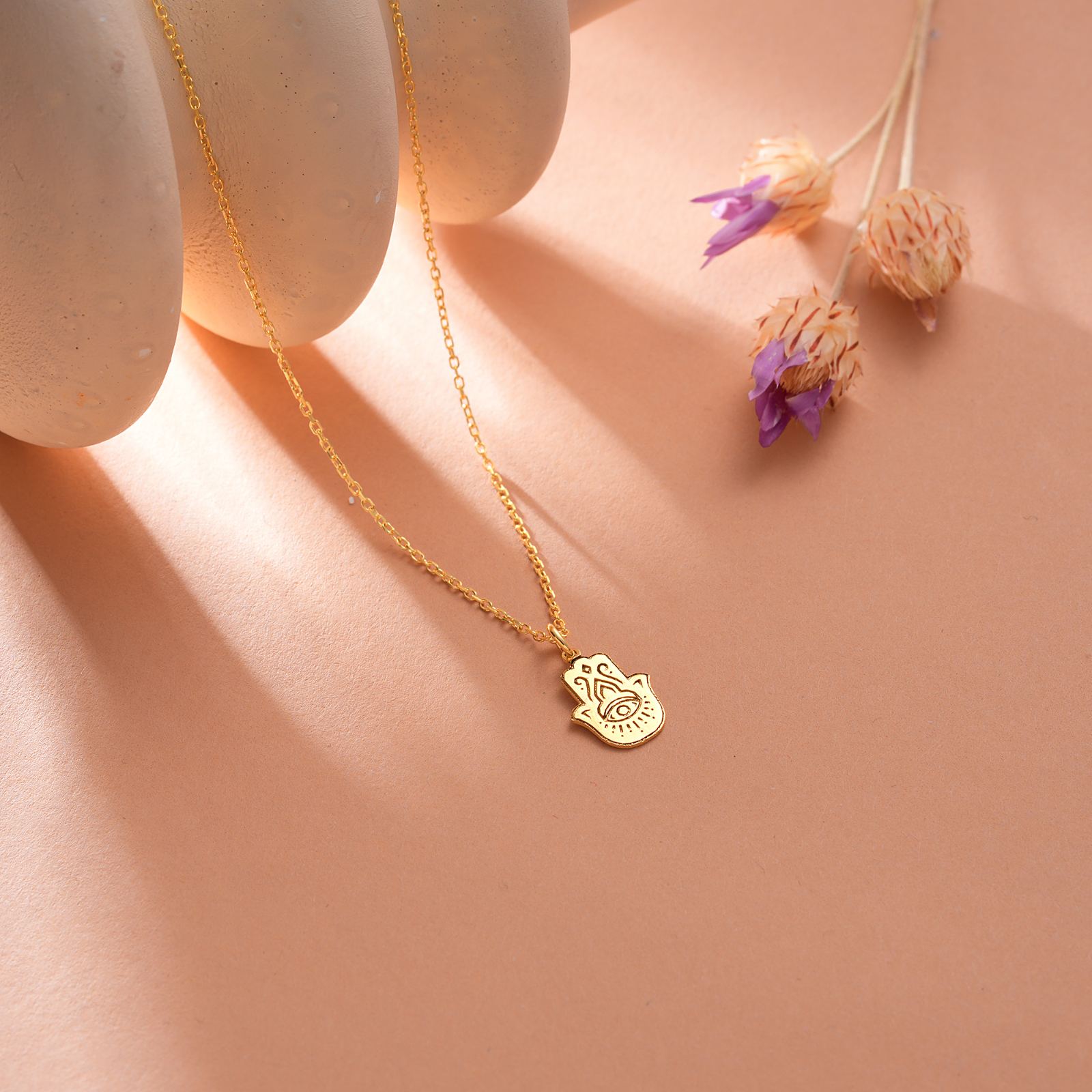 Dainty Hamsa Hand Necklace for Protection and Style - Dainty Personalized Jewelry | Custom Necklaces & Gifts