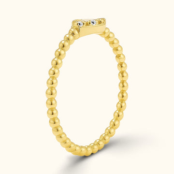 Dainty Silver Evil Eye Ring for Protection - Dainty Personalized