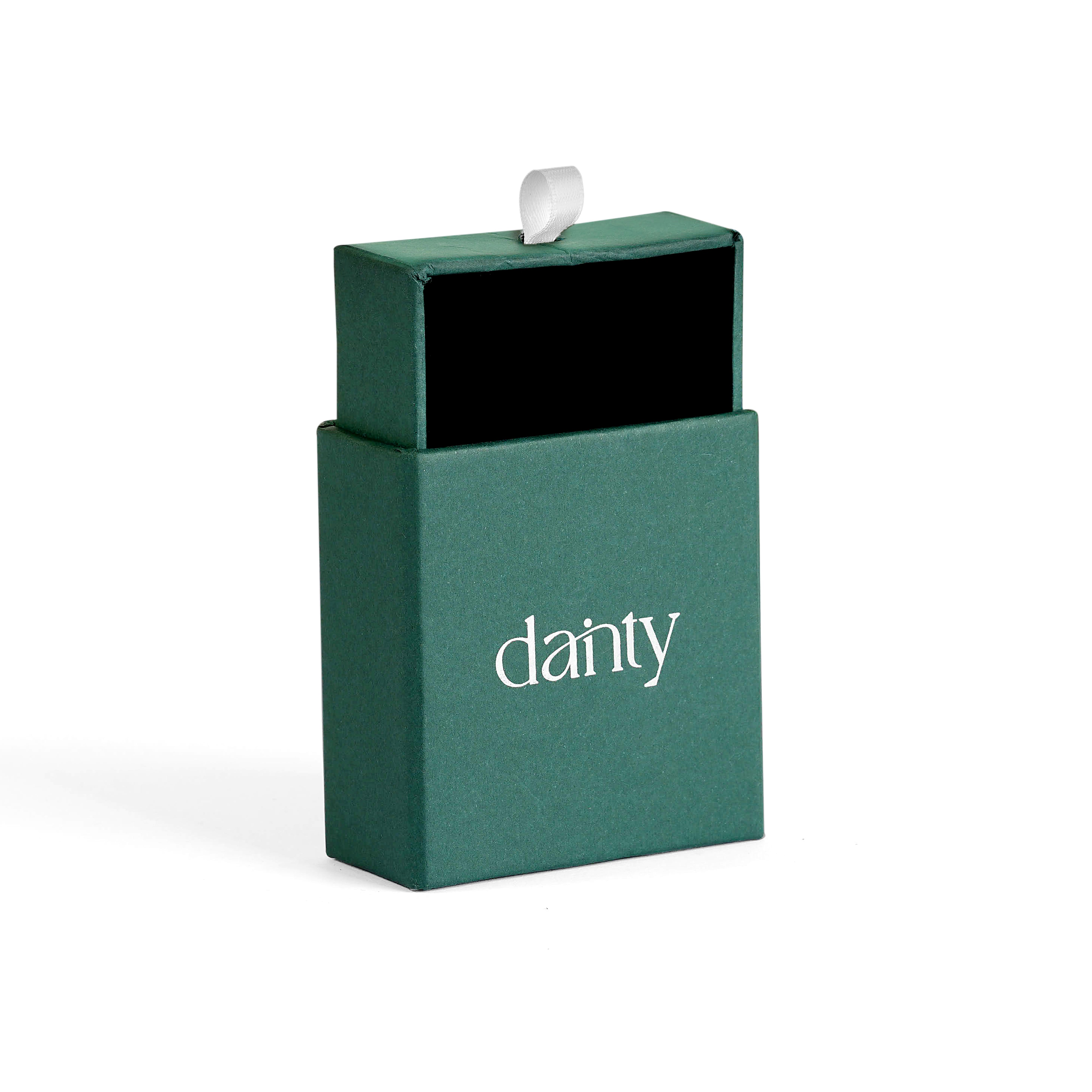 Dainty Luxury Slide Drawer Jewelry Box in green with a sleek design, perfect for elegant jewelry presentation.