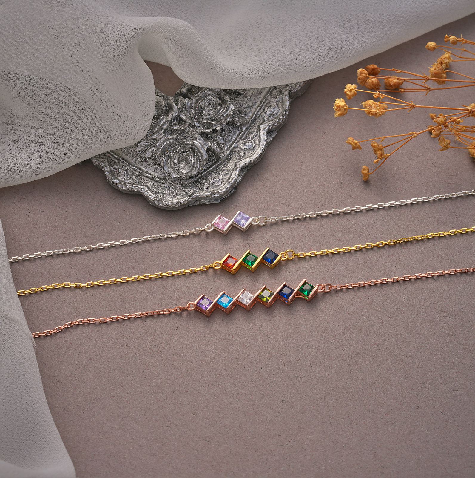 Elegant Birthstone Bracelet - Dainty Personalized Jewelry | Custom Necklaces & Gifts