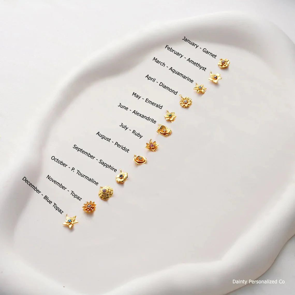 Custom Birth Flower Ring Gift fot Her