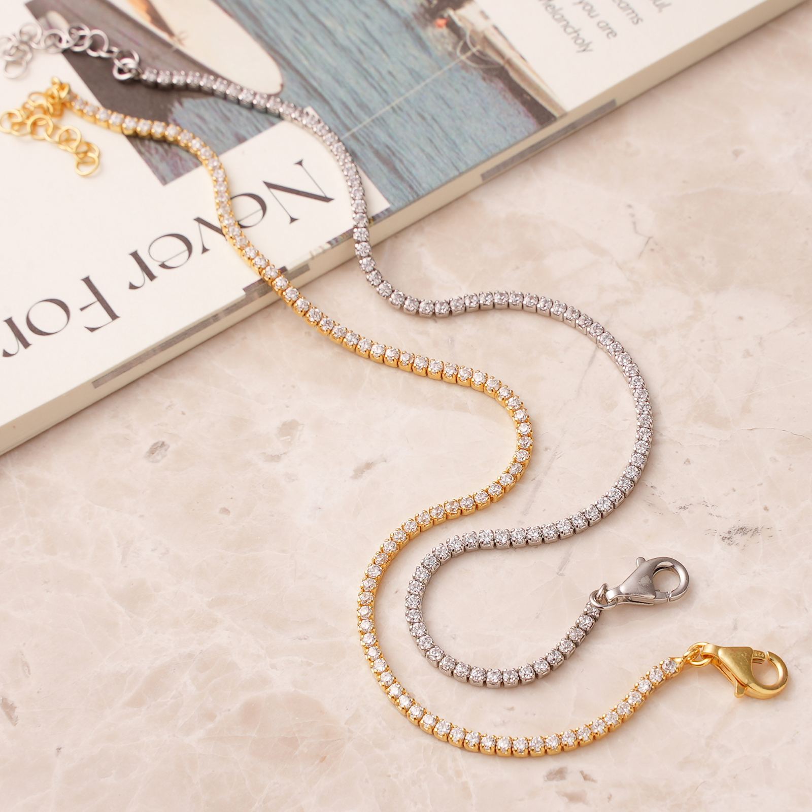 Elegant Cubic Zirconia Tennis Bracelet - Dainty Personalized Jewelry | Custom Necklaces & Gifts