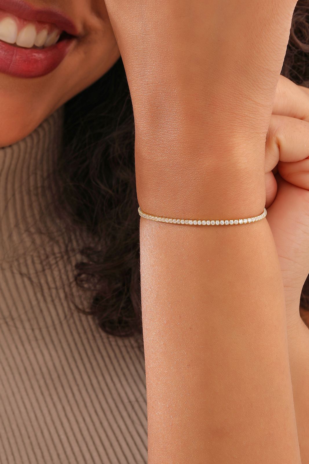 Elegant Cubic Zirconia Tennis Bracelet - Dainty Personalized Jewelry | Custom Necklaces & Gifts
