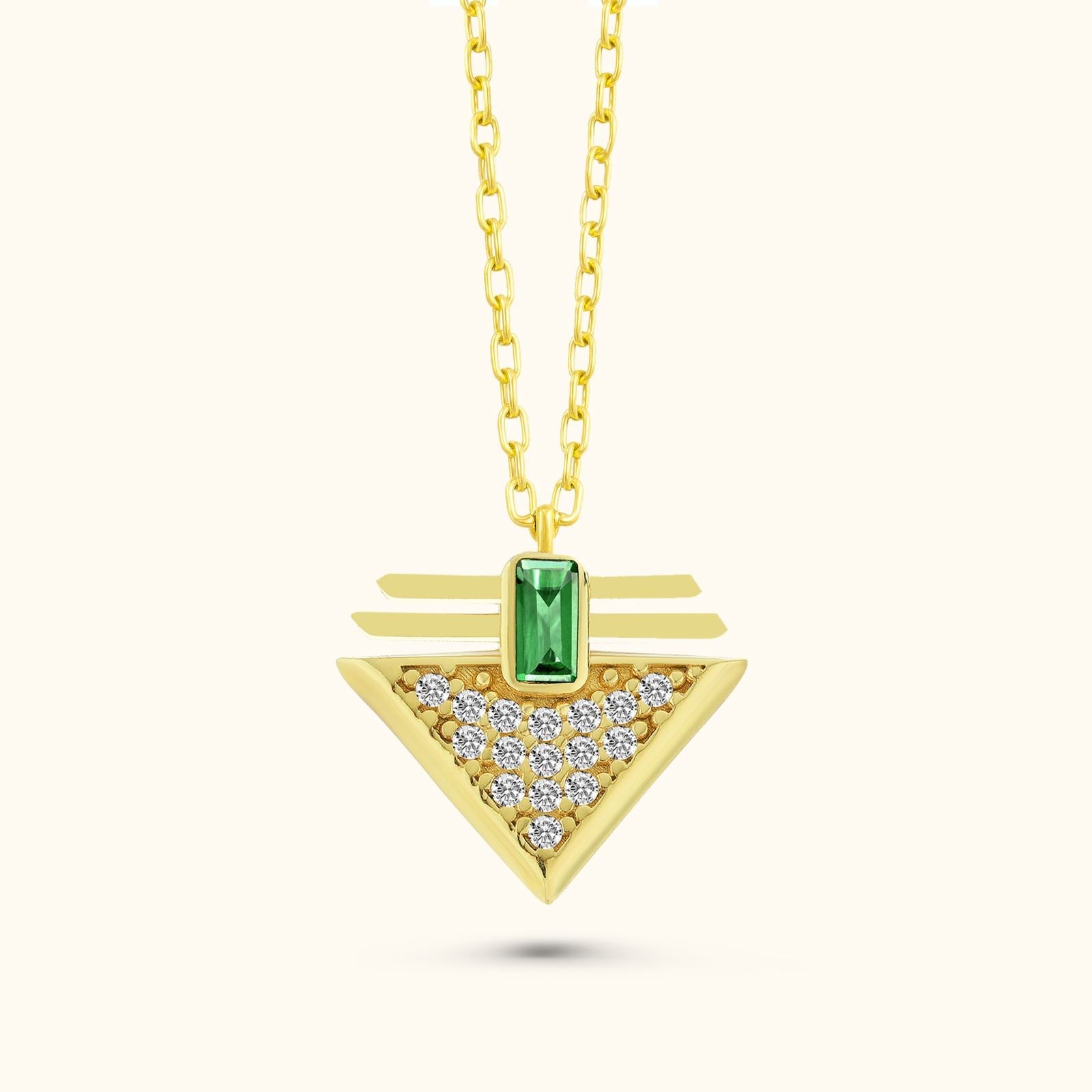 Elegant Silver Triangle Pendant Necklace - Dainty Personalized Jewelry | Custom Necklaces & Gifts