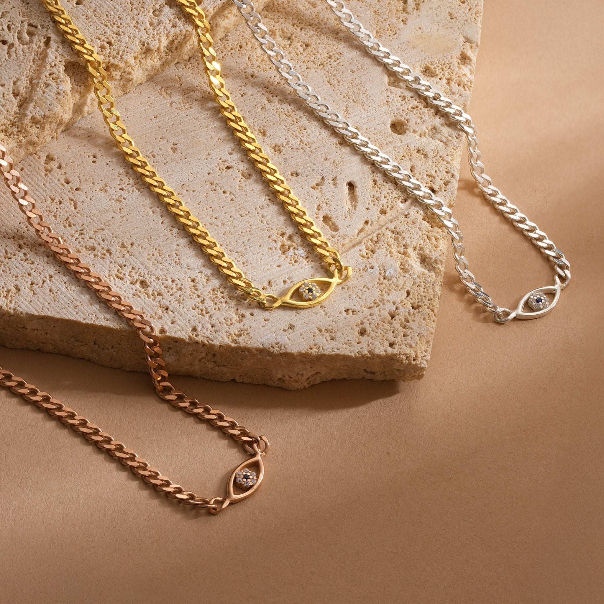 Elegant Sterling Silver Evil Eye Necklace - Dainty Personalized Jewelry | Custom Necklaces & Gifts