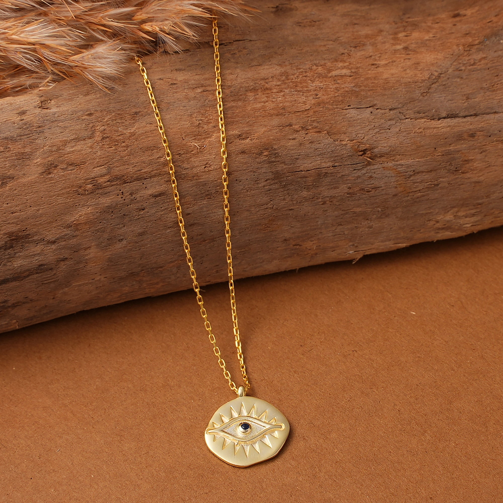 Evil Eye Locket Necklace Silver - Dainty Personalized Jewelry | Custom Necklaces & Gifts