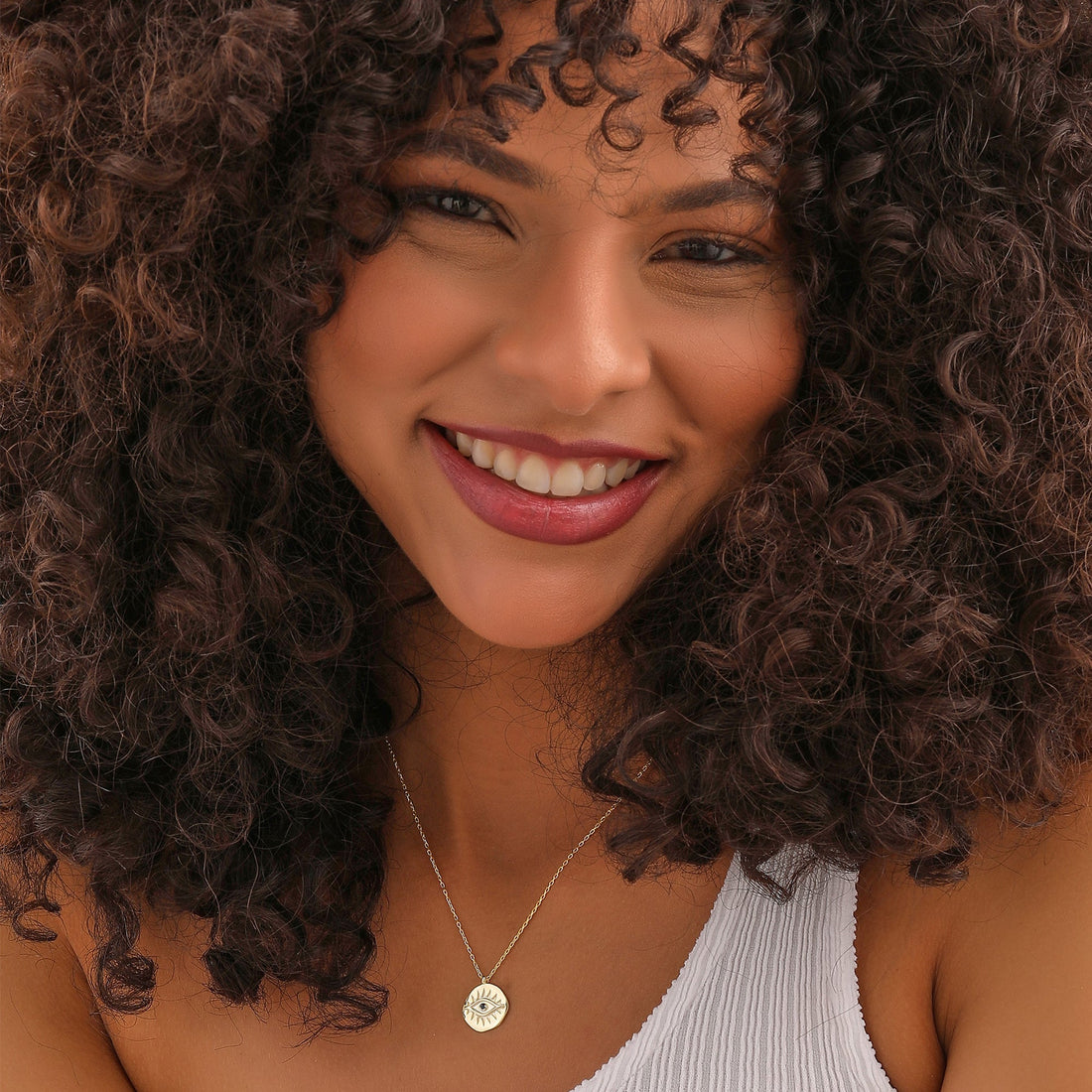 Evil Eye Locket Necklace Silver - Dainty Personalized Jewelry | Custom Necklaces & Gifts