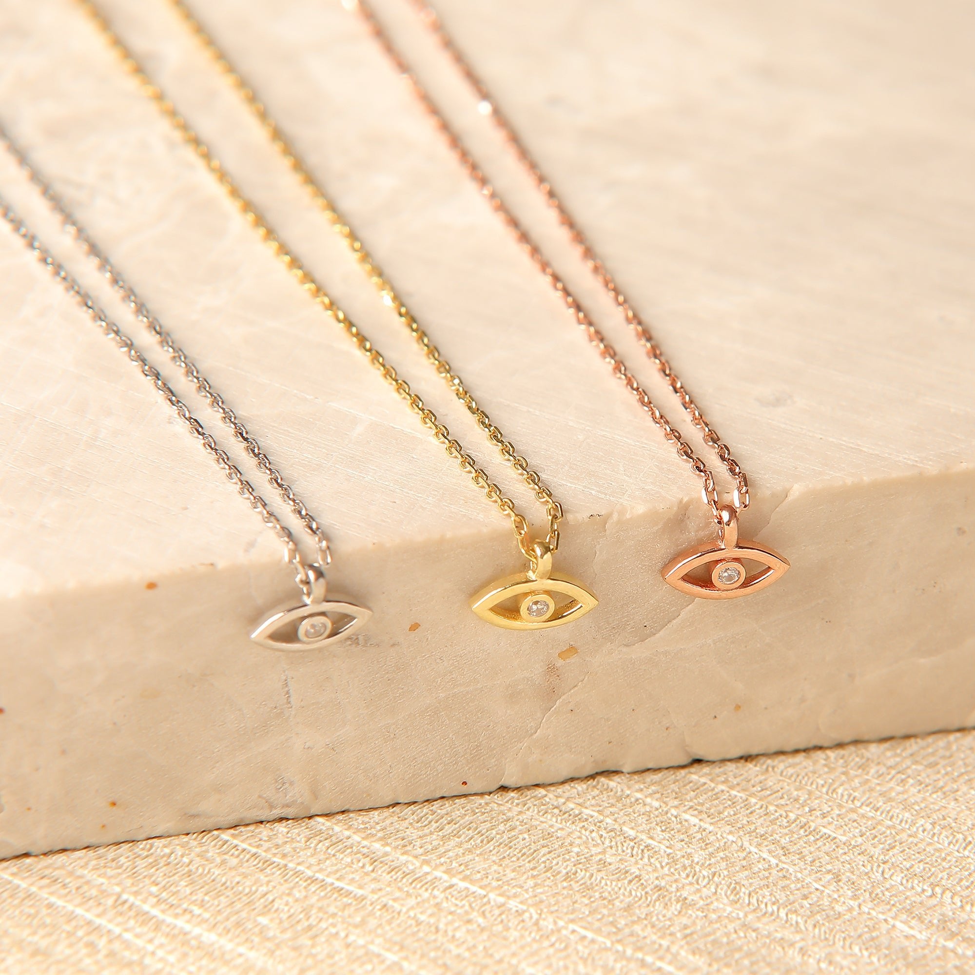 Evil Eye Necklace Sterling Silver - Dainty Personalized Jewelry | Custom Necklaces & Gifts