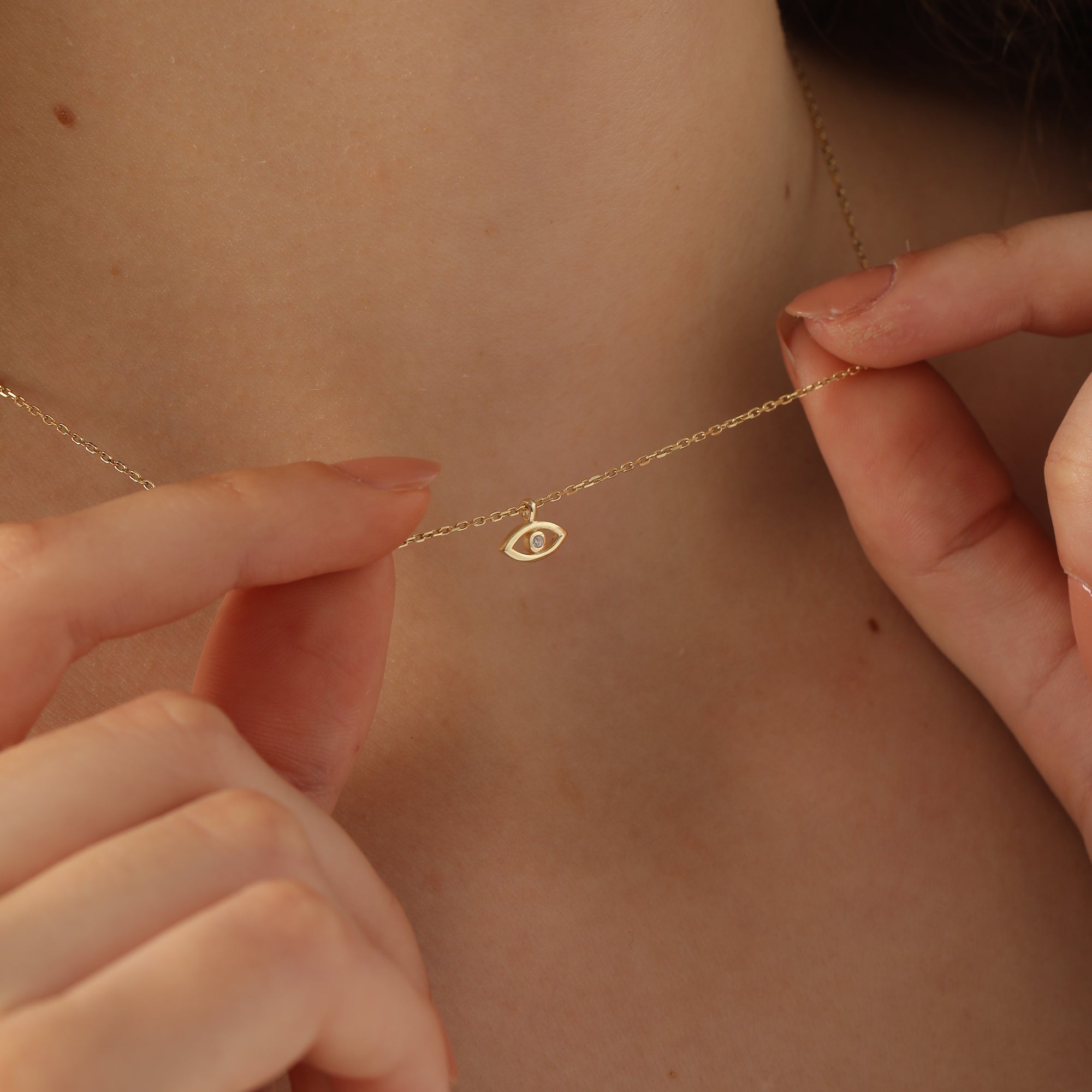 Evil Eye Necklace Sterling Silver - Dainty Personalized Jewelry | Custom Necklaces & Gifts