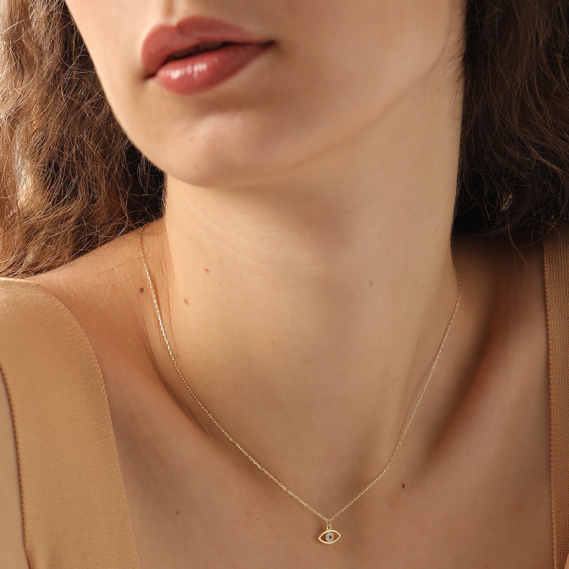 Evil Eye Necklace Stylish Silver - Dainty Personalized Jewelry | Custom Necklaces & Gifts