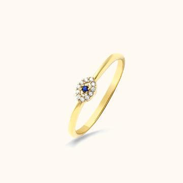 Stackable Evil Eye Ring for Protection