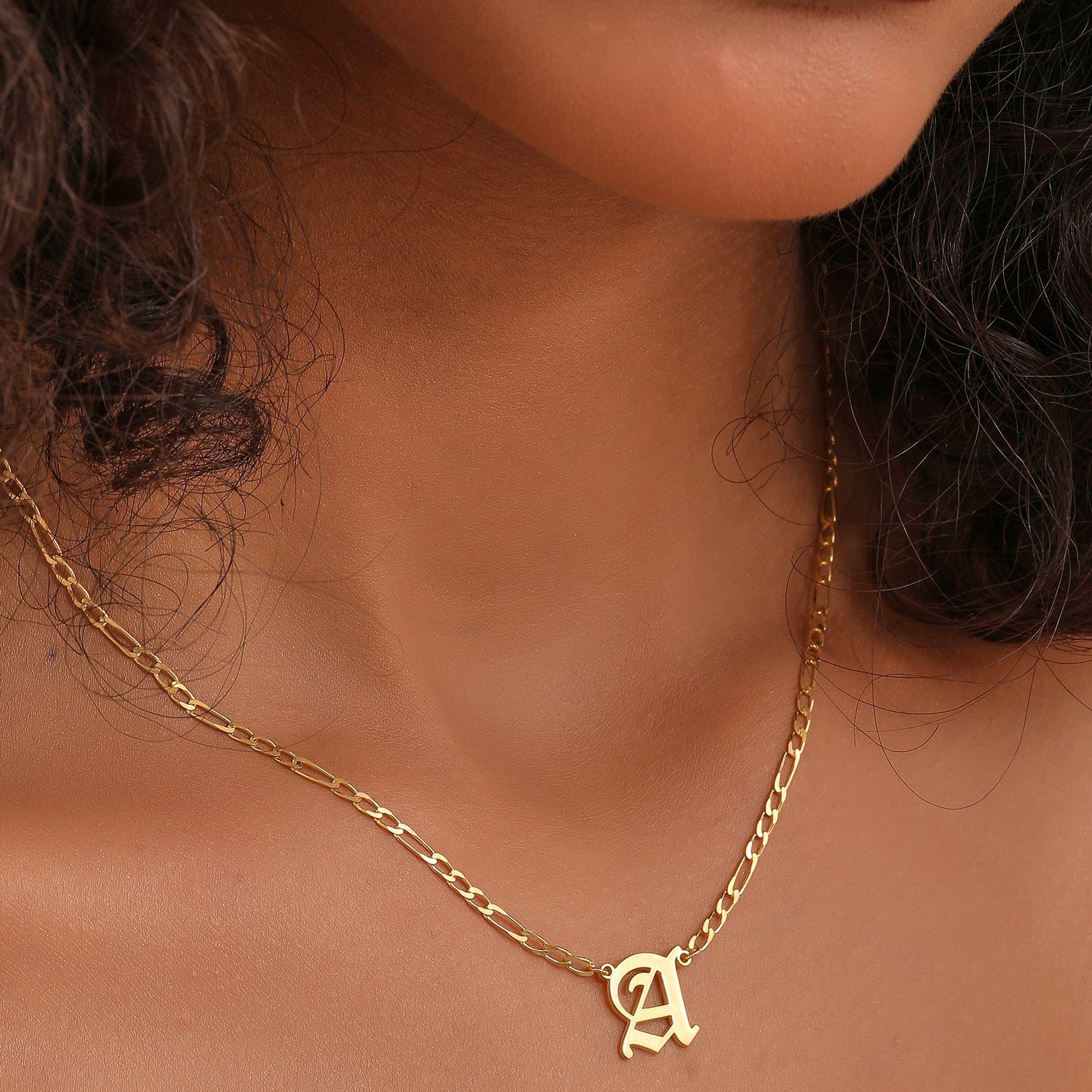 Figaro Chain Initial Necklace Personalized - Dainty Personalized Jewelry | Custom Necklaces & Gifts