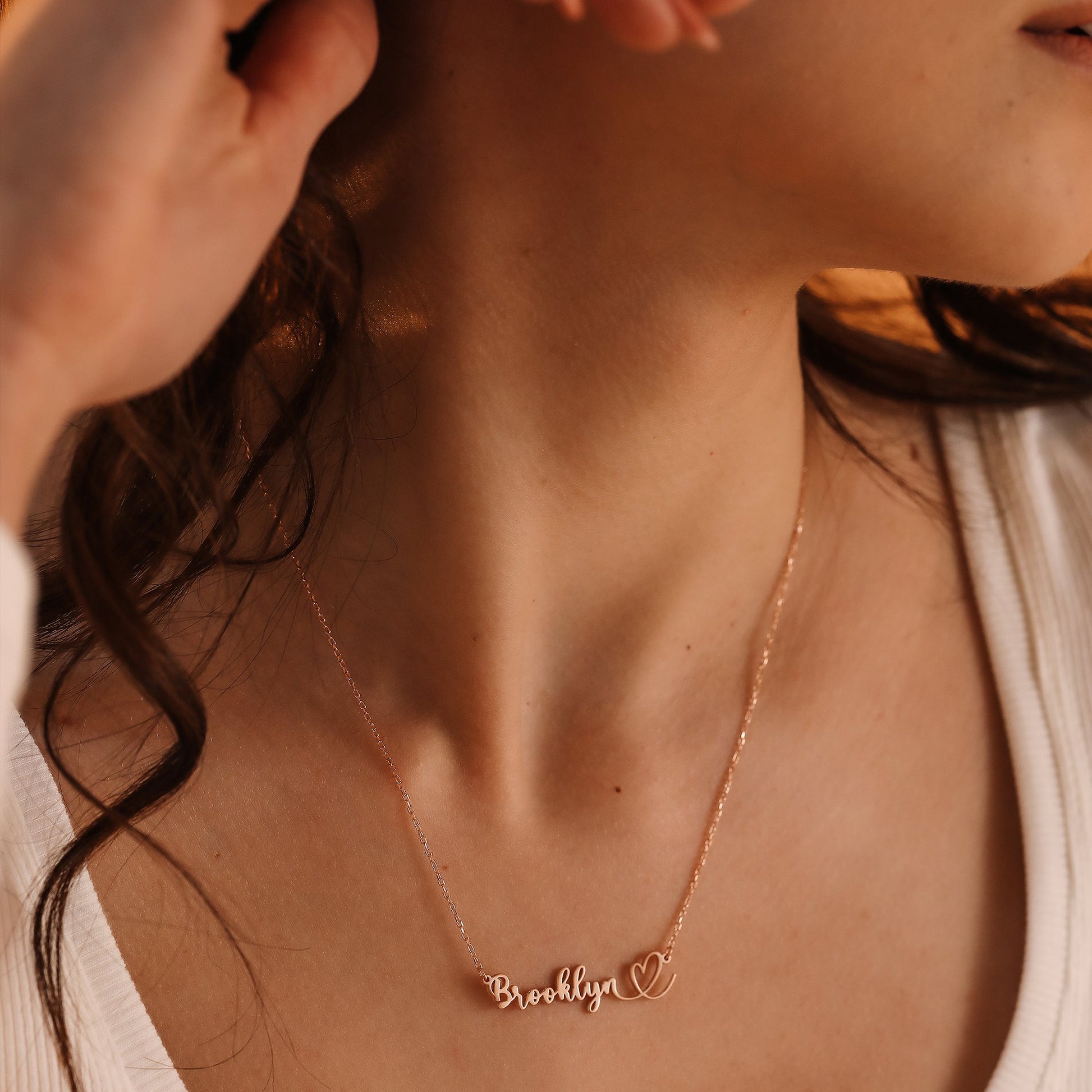 Heart Name Necklace Personalized 925 Sterling Silver - Dainty Personalized Jewelry | Custom Necklaces & Gifts