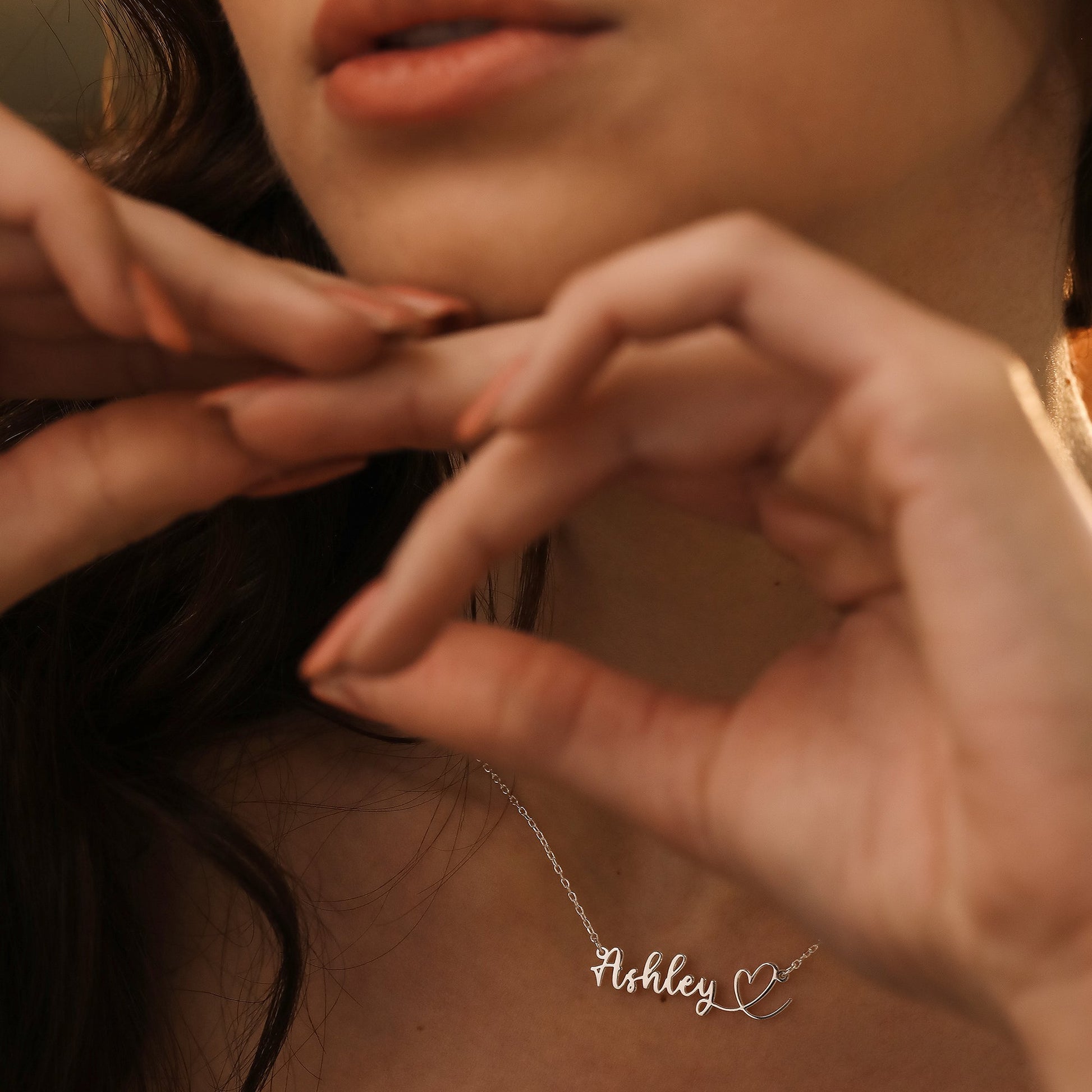 Heart Name Necklace Personalized 925 Sterling Silver - Dainty Personalized Jewelry | Custom Necklaces & Gifts