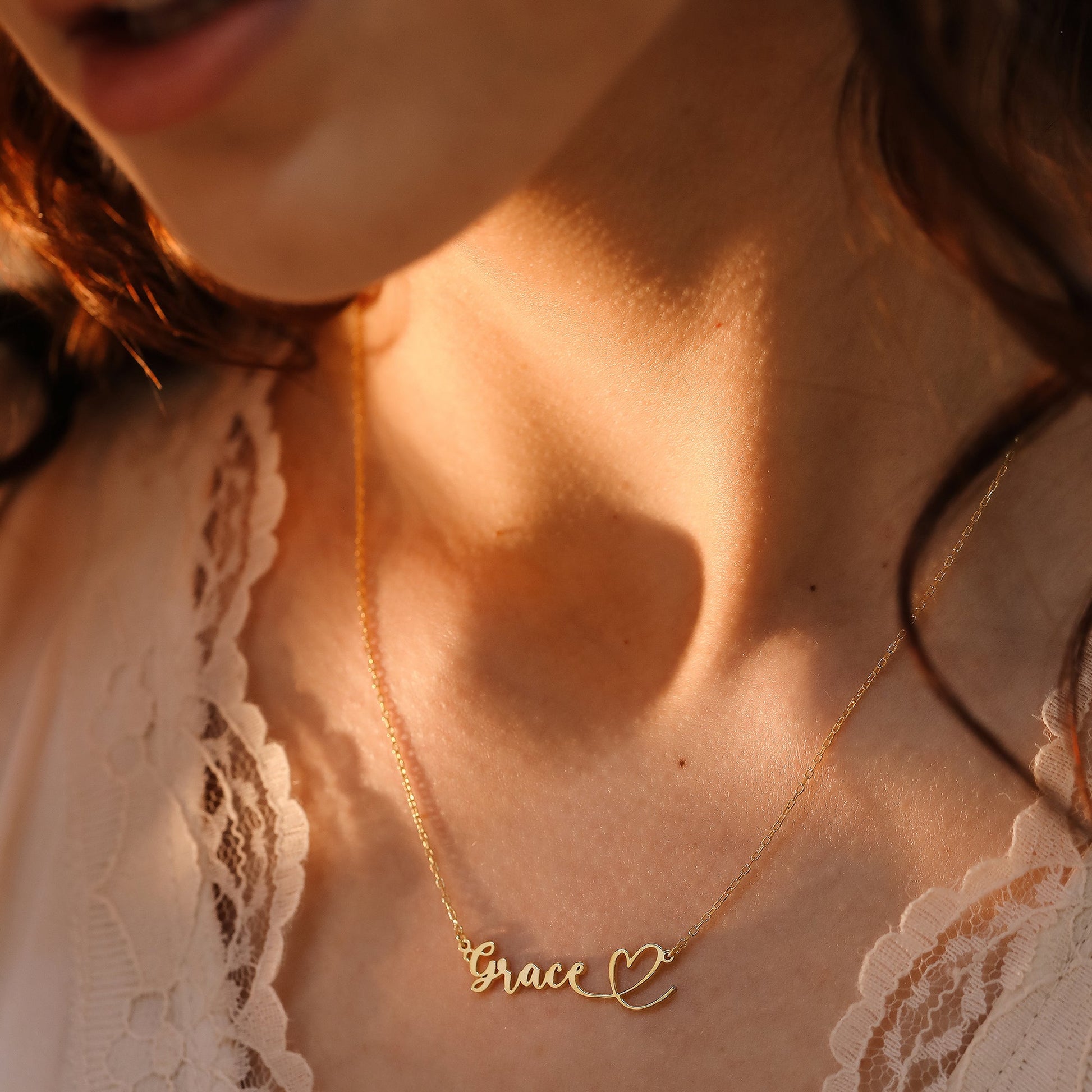 Heart Name Necklace Personalized 925 Sterling Silver - Dainty Personalized Jewelry | Custom Necklaces & Gifts