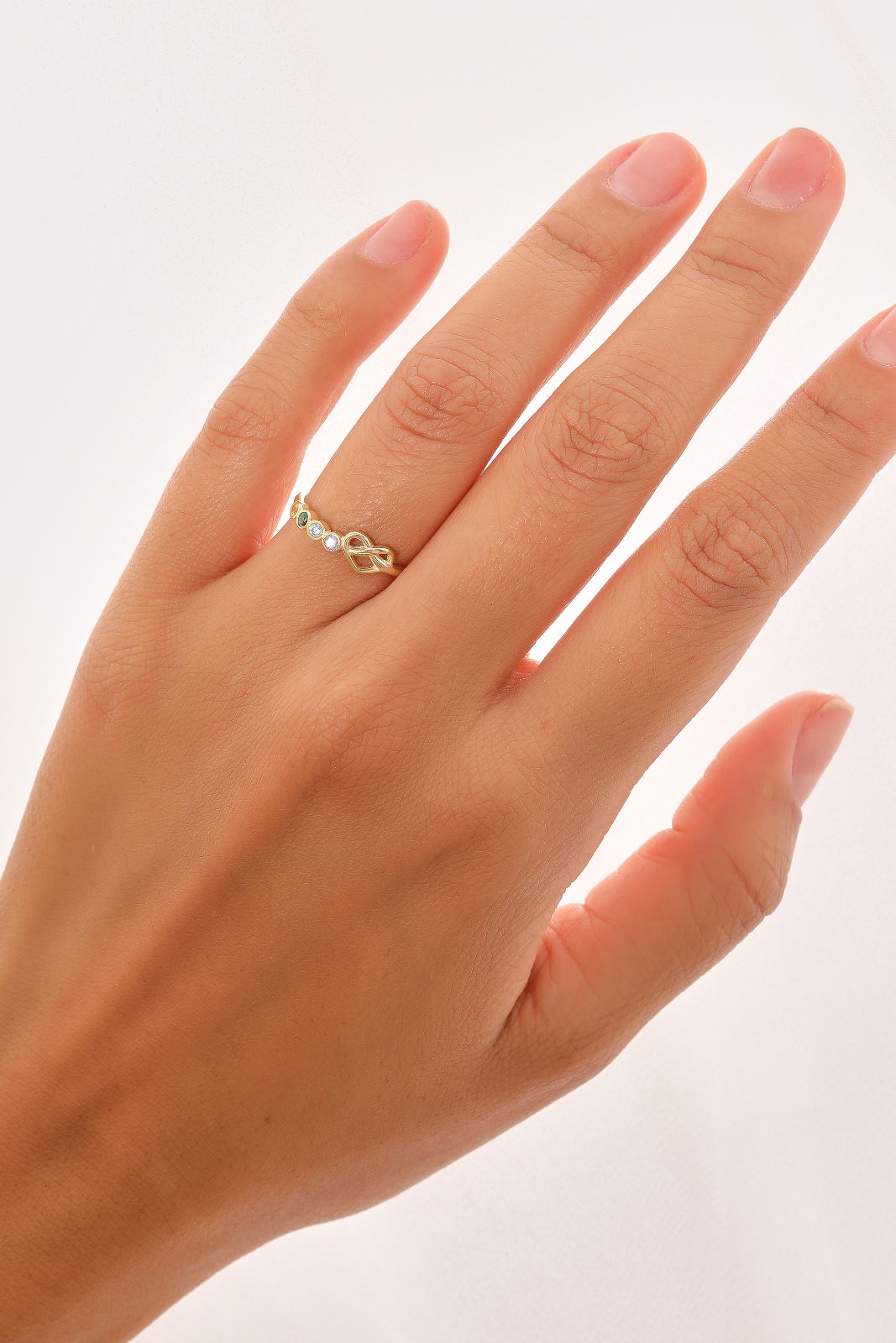 Heart - Shaped Duo Birthstone Signet Ring for Loved Ones - Dainty Personalized