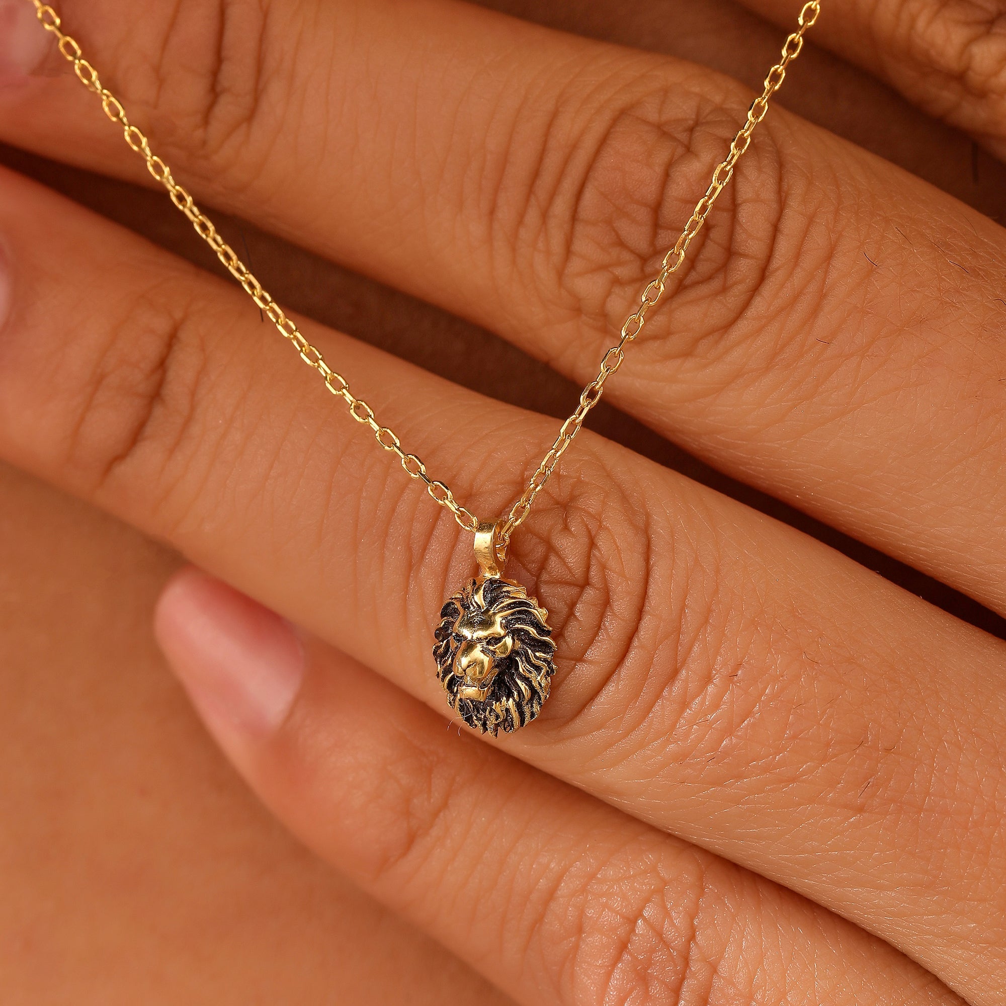 Lion Pendant Necklace Minimalist - Dainty Personalized Jewelry | Custom Necklaces & Gifts