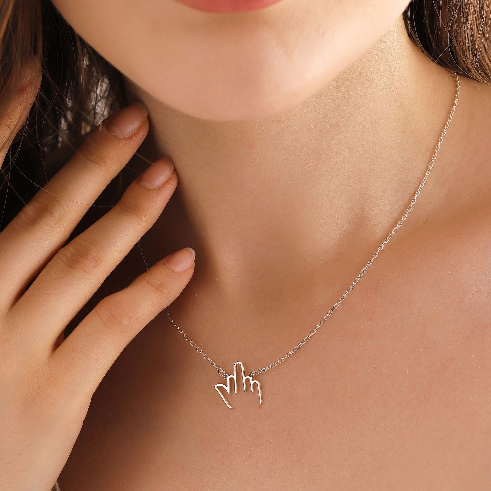 Middle Finger Necklace for Bold Statements - Dainty Personalized Jewelry | Custom Necklaces & Gifts