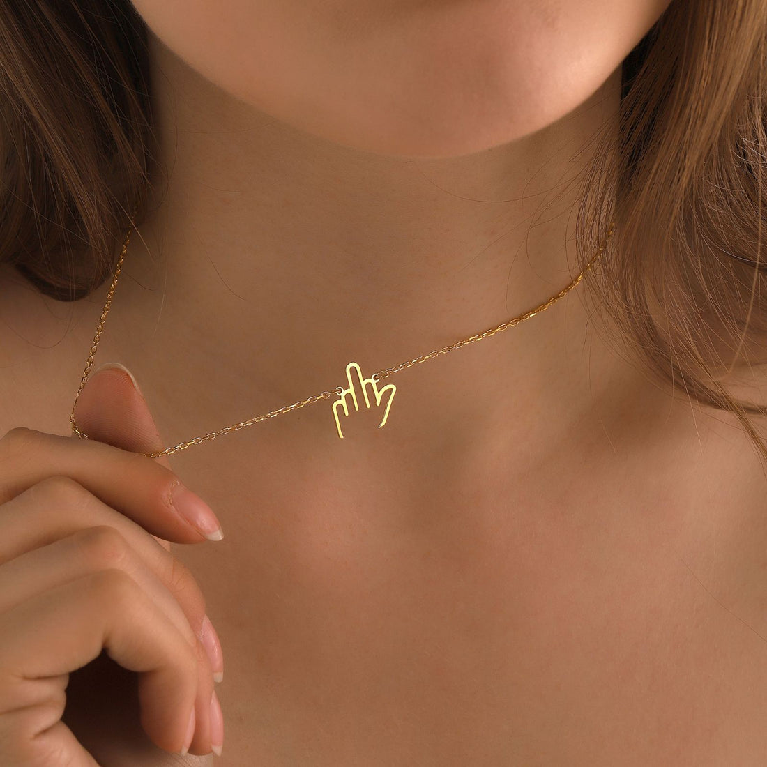 Middle Finger Necklace for Bold Statements - Dainty Personalized Jewelry | Custom Necklaces & Gifts